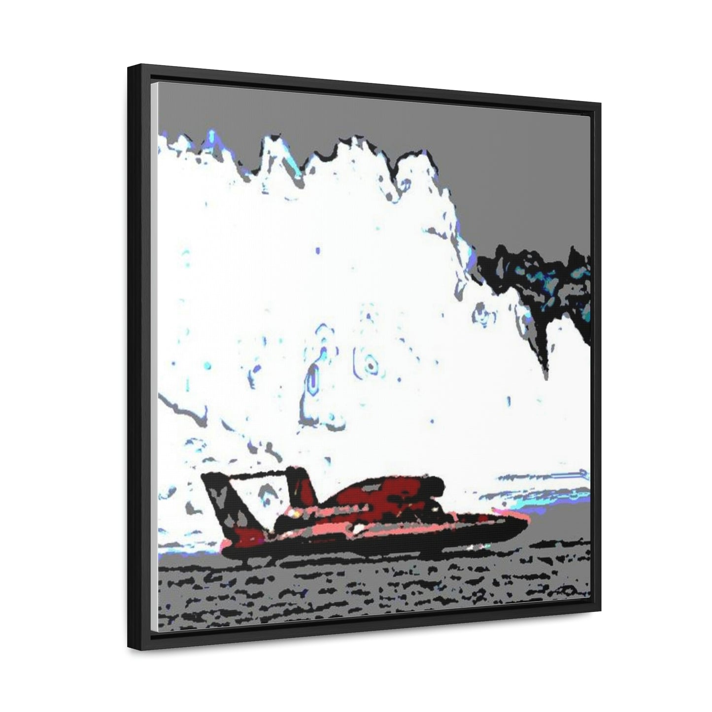 Gallery Canvas Wraps, Square Frame ...  Seattle Columbia Cup On Lake Washington ... "Dave Wilcox Heads For The Win" ... Associate Gift-Photo ... Original Works ...