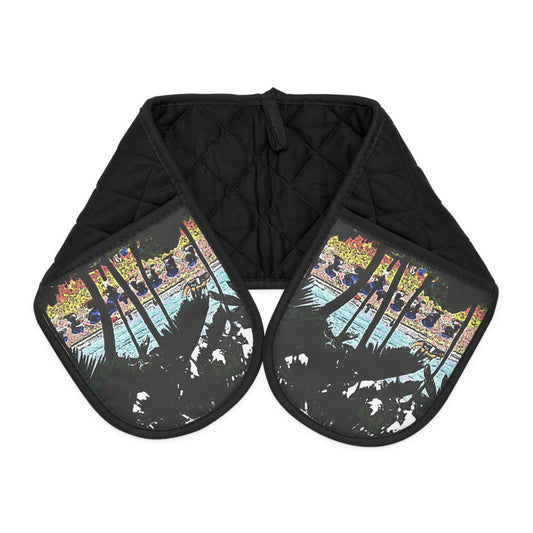 Oven Mitts ... "A Beautiful Beach Amongst The Palms" ... The Outrigger Waikiki, Honolulu, Oahu ... Original Works ...