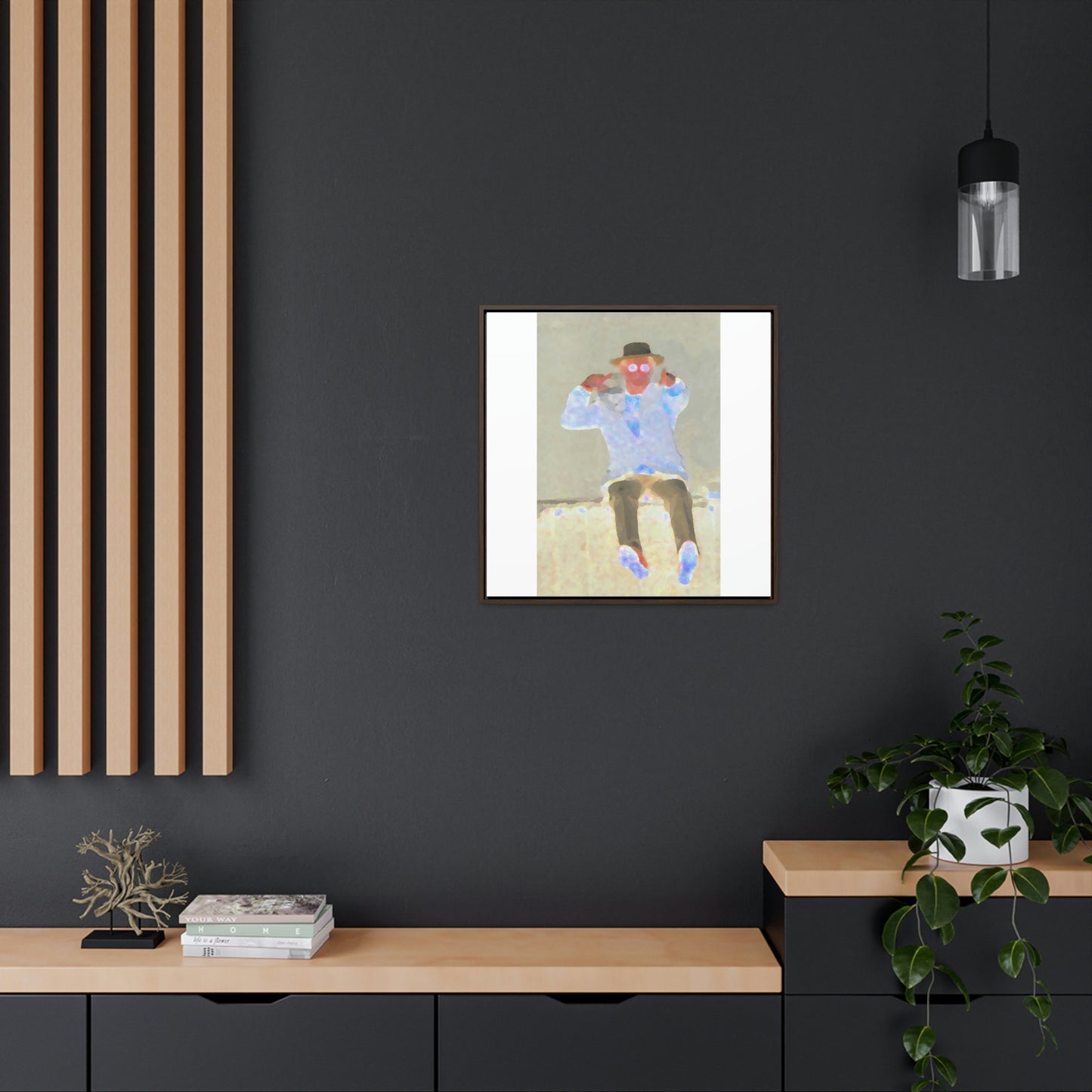 Gallery Canvas Wraps, Square Frame ... "Here's To You Friends & Associates" ... Geting-Er-Done ... Idaho / Washington Border (Lewiston, ID - Clarkston, WA) ... Original Works: Rendering Time: 8 Hours ...