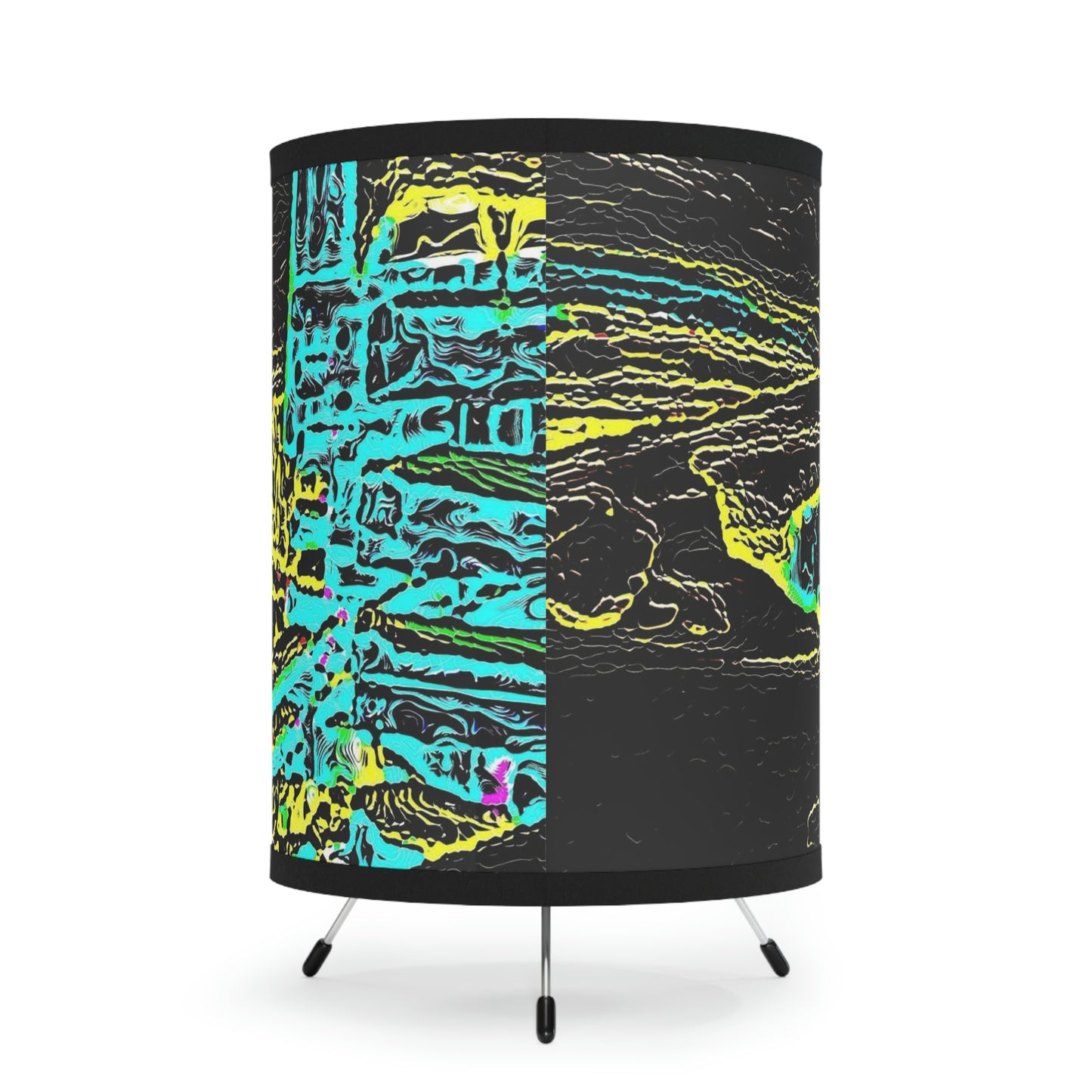 Tripod Lamp with High-Res Printed Shade, US\CA plug ... "Snow Vehicle In Snow Storm At-Rest" ... Circa 12Mar23 ... Central Idaho ... 18-Hours Rendering Time: Original Works ...