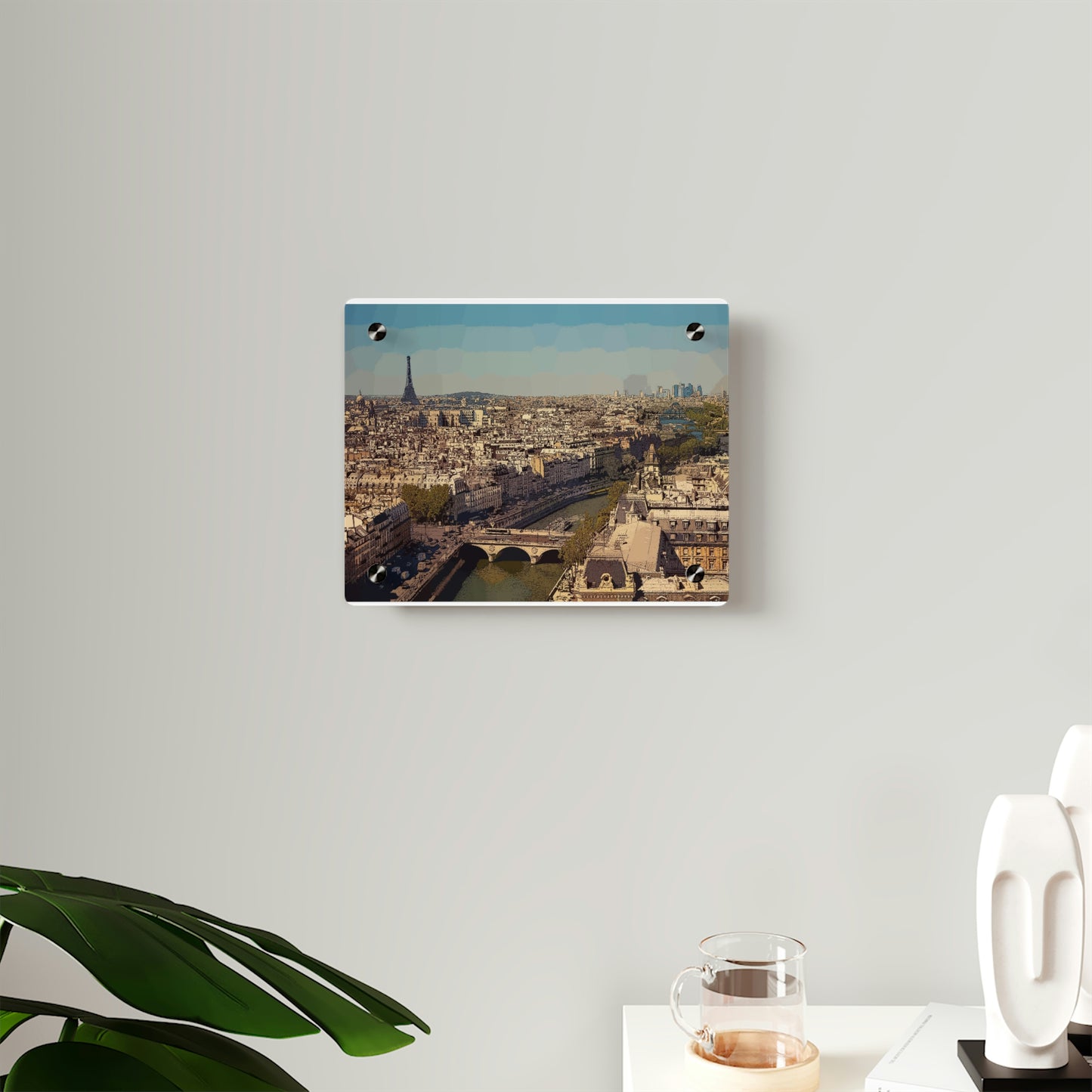 Acrylic Wall Art Panels ... Au Paris ... "Along The River Seine" ... Barbara Joan Bonnel-Holt: 1972 ... Original Works ...