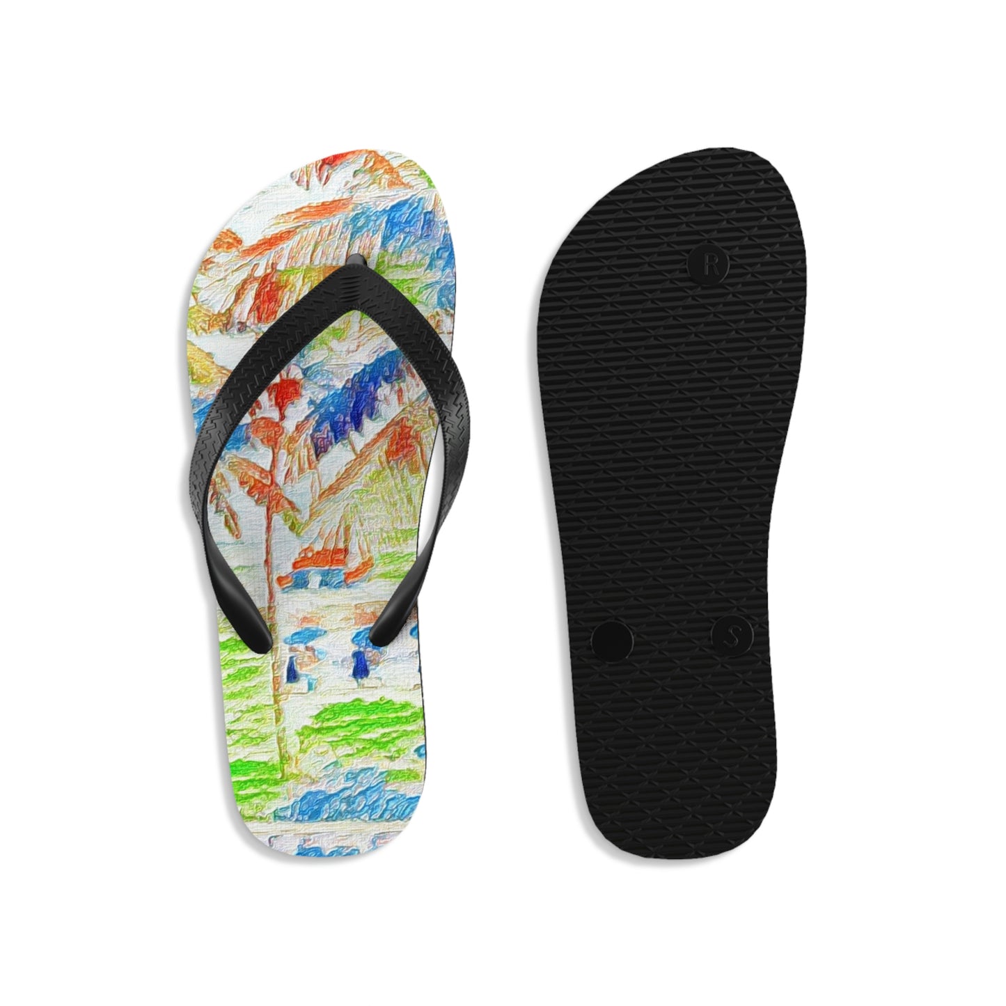 Unisex Flip-Flops ... "The Royal Hawai'ian: Waikiki Beach_Beach" ... Honolulu, HI ... Ocotber 2014 (Halloween) ... Original Works ...