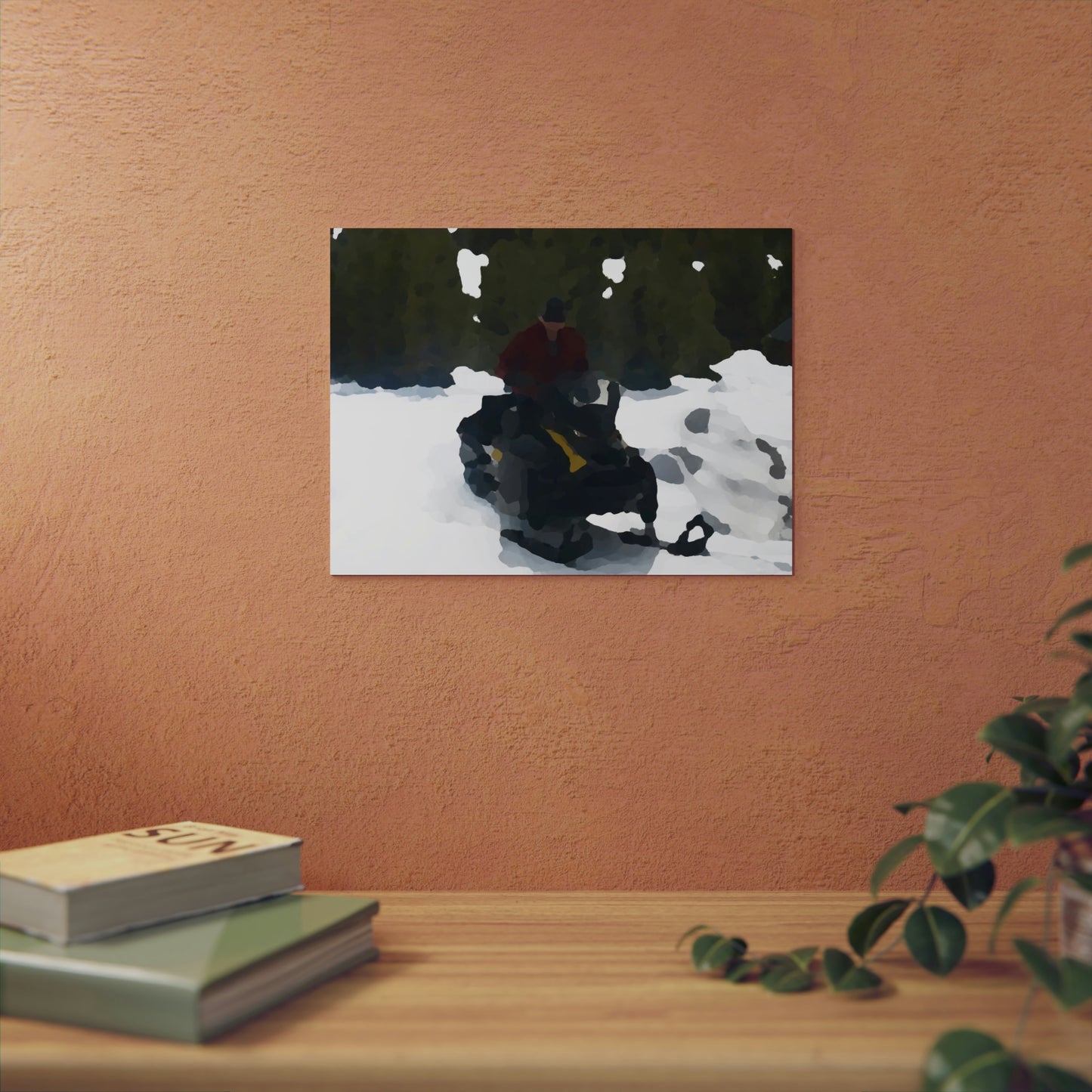 Aluminum Composite Panels ... "Snowmobiling A Mountain Paradise" ... Circa April 2021 ... Original Works ... (Full_Spectrum_Oilification ... )