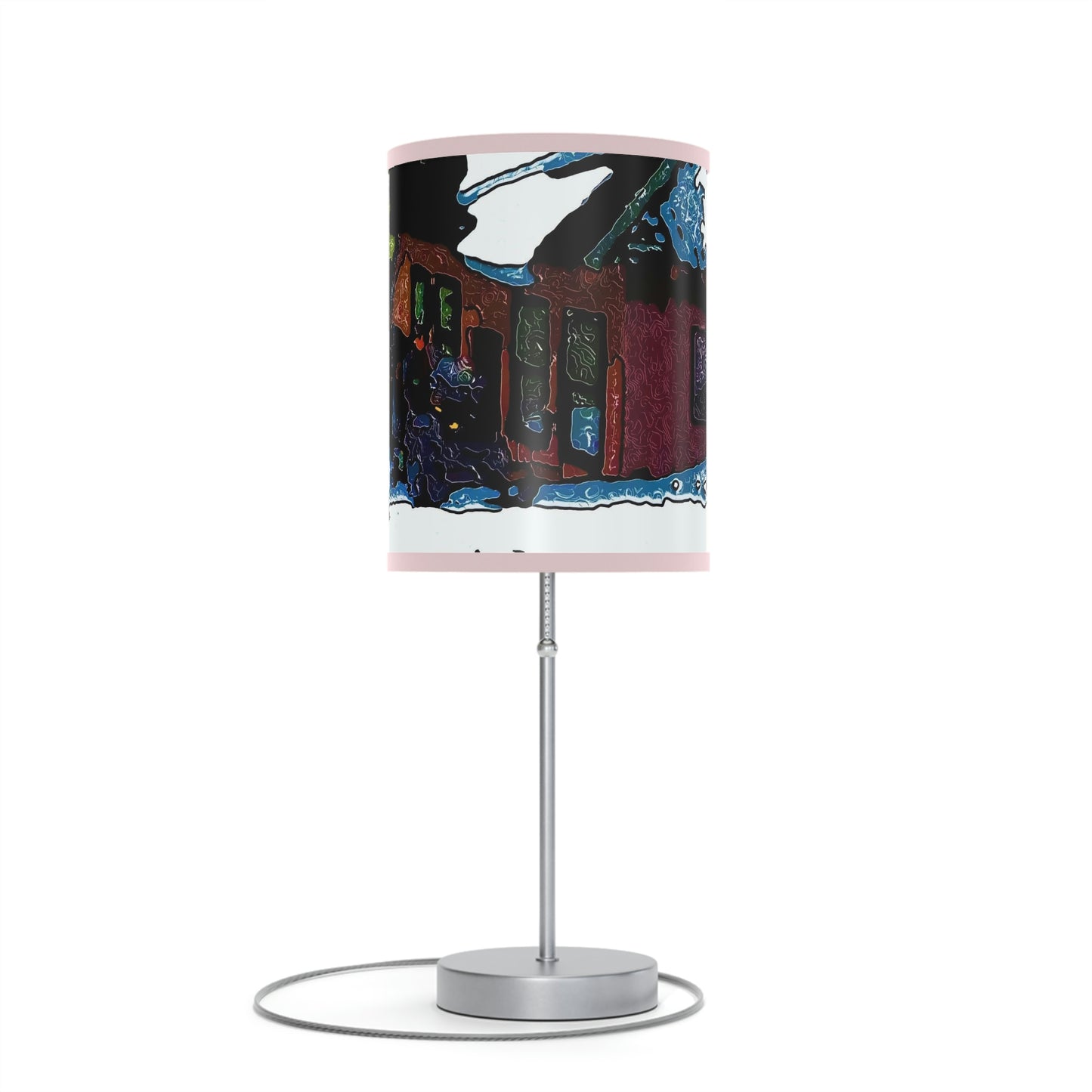 Lamp on a Stand, US|CA plug ... "A Rider Passeth-Through-It" ... Colors Galore & A Bit Of Impressionism ... Original Works. Winter 2021. Central Idaho. Rendering Time: 12 Hours ...