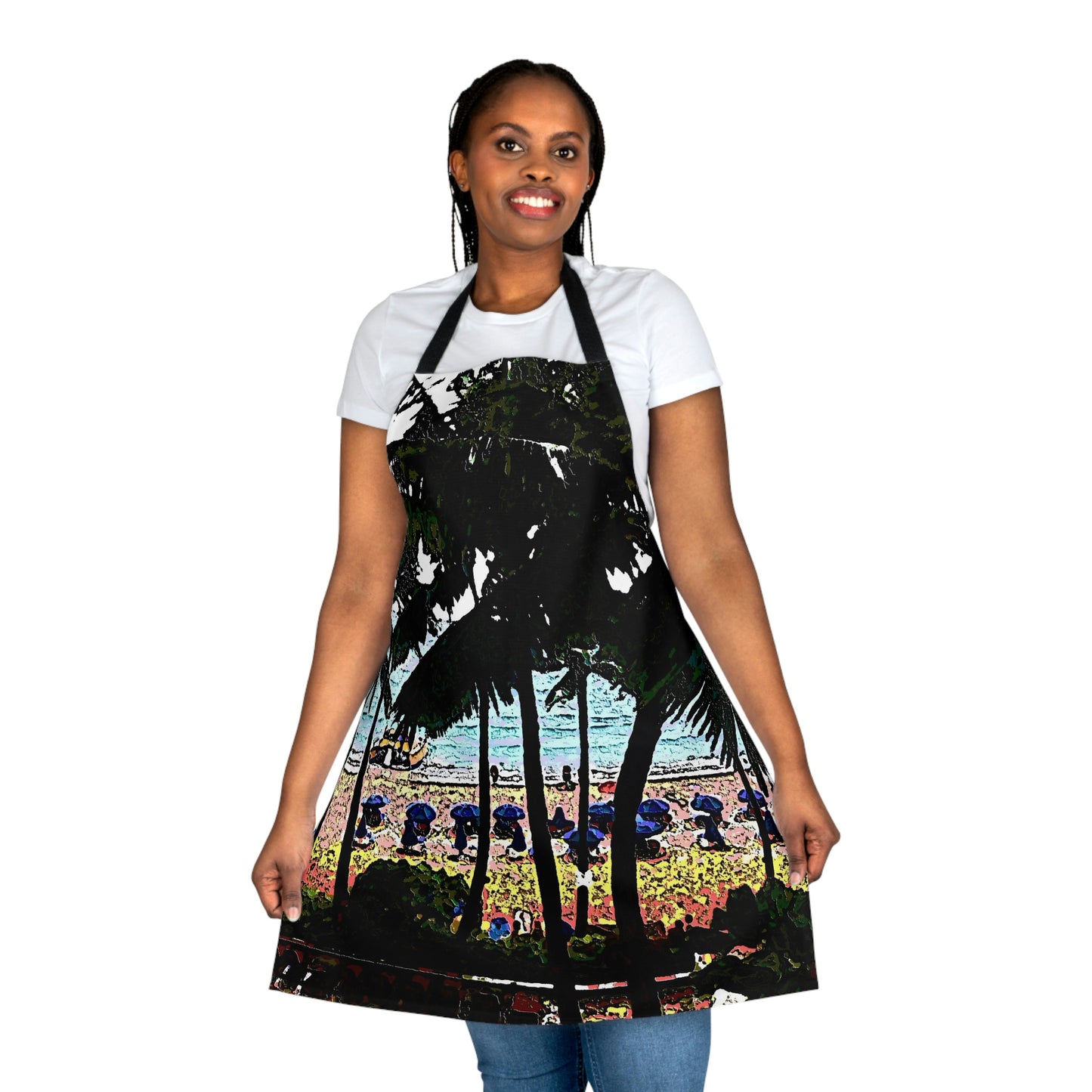 Apron (AOP) ... "A Beautiful Beach Amongst The Palms" ... The Outrigger Waikiki, Honolulu, Oahu ... Original Works ...