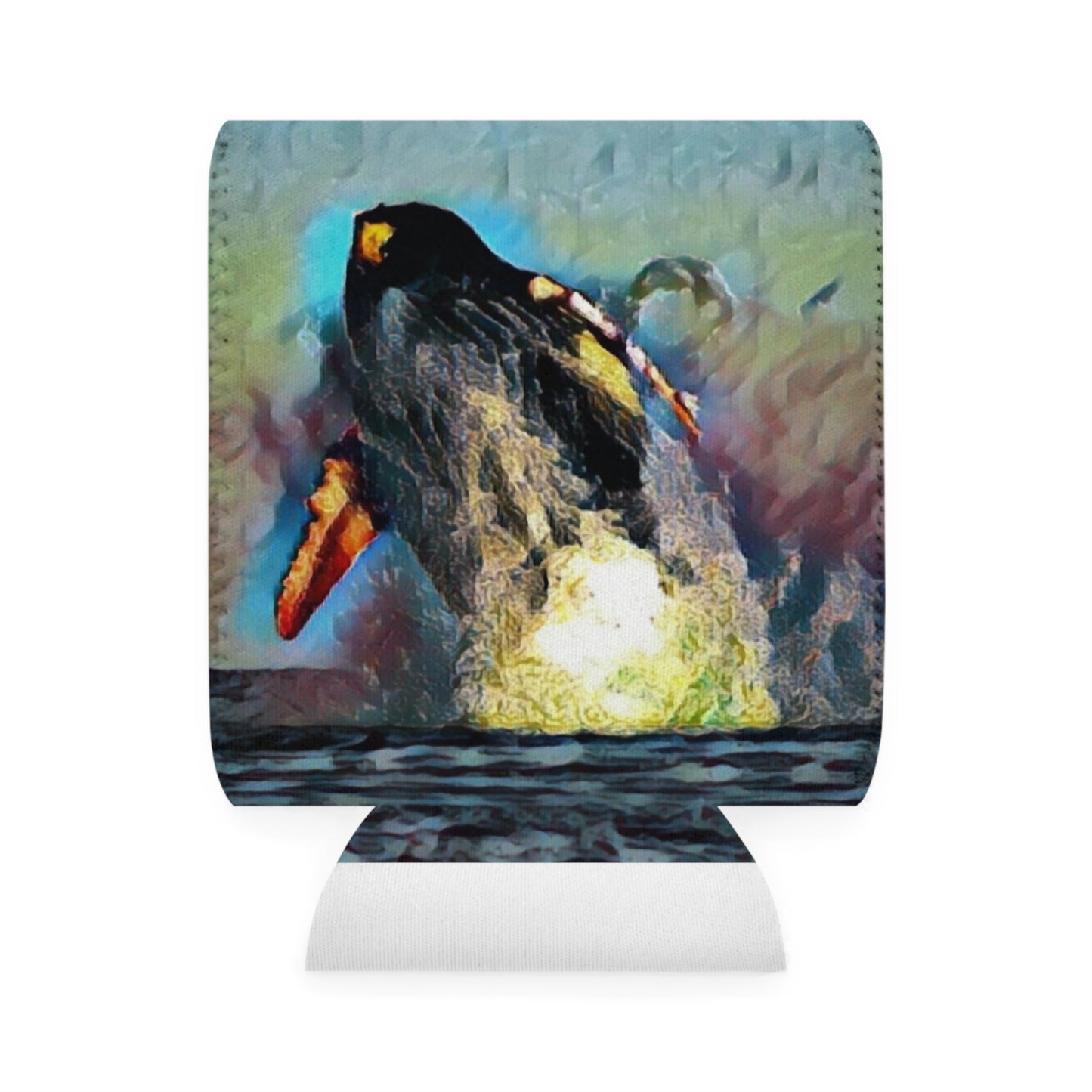 Can Cooler Sleeve ... An Extraordinary Humpback Breach ... 'With Explosive Energy' ... Family Archives (KPH) ... Circa: 21st Century. Maui, HI ... Original Works ...