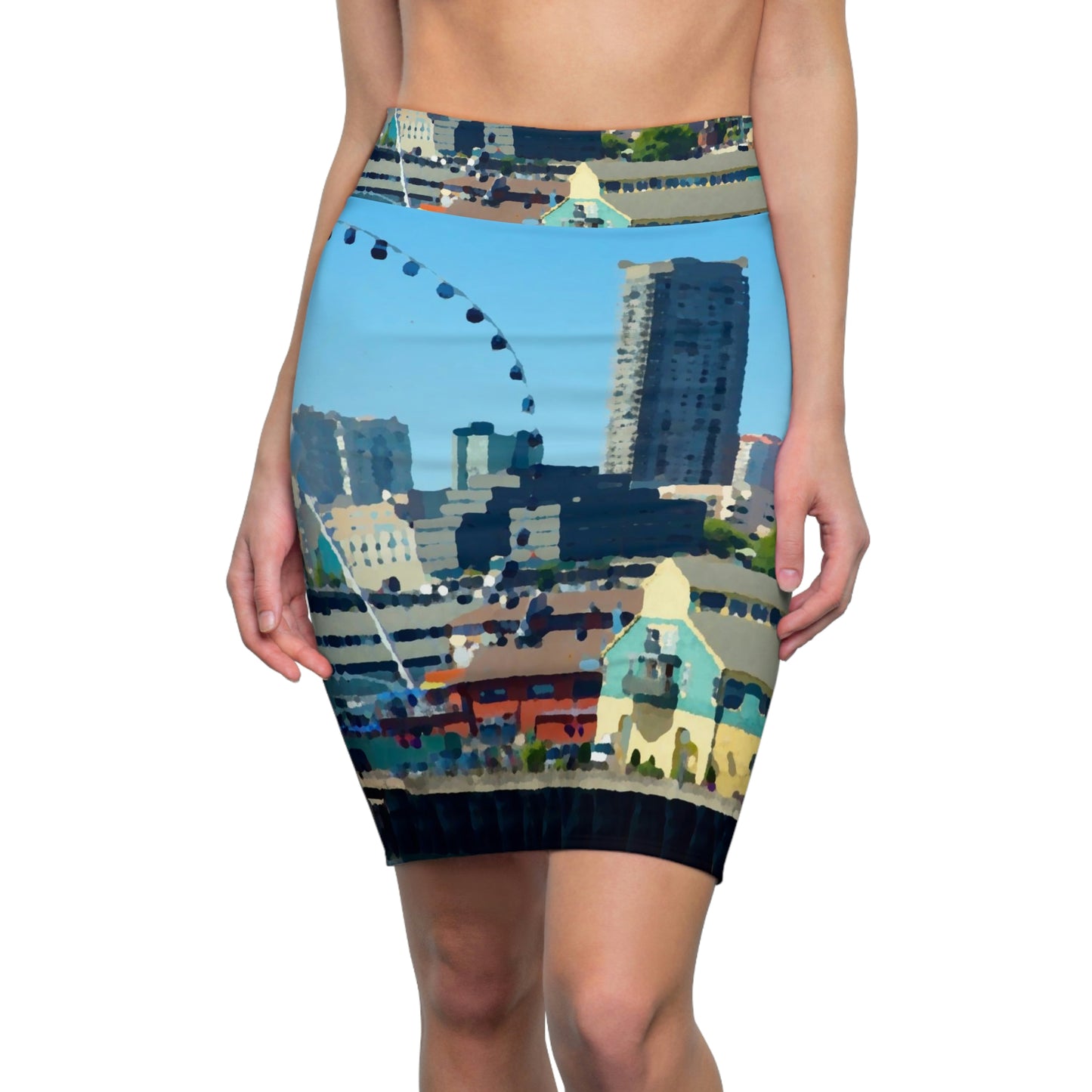 Women's Pencil Skirt ... That Classic Wheel ... 'Seattle's Wheel' ... & Old Classic Waterside Vendors ...  'Family Archives' ... Original Works ...