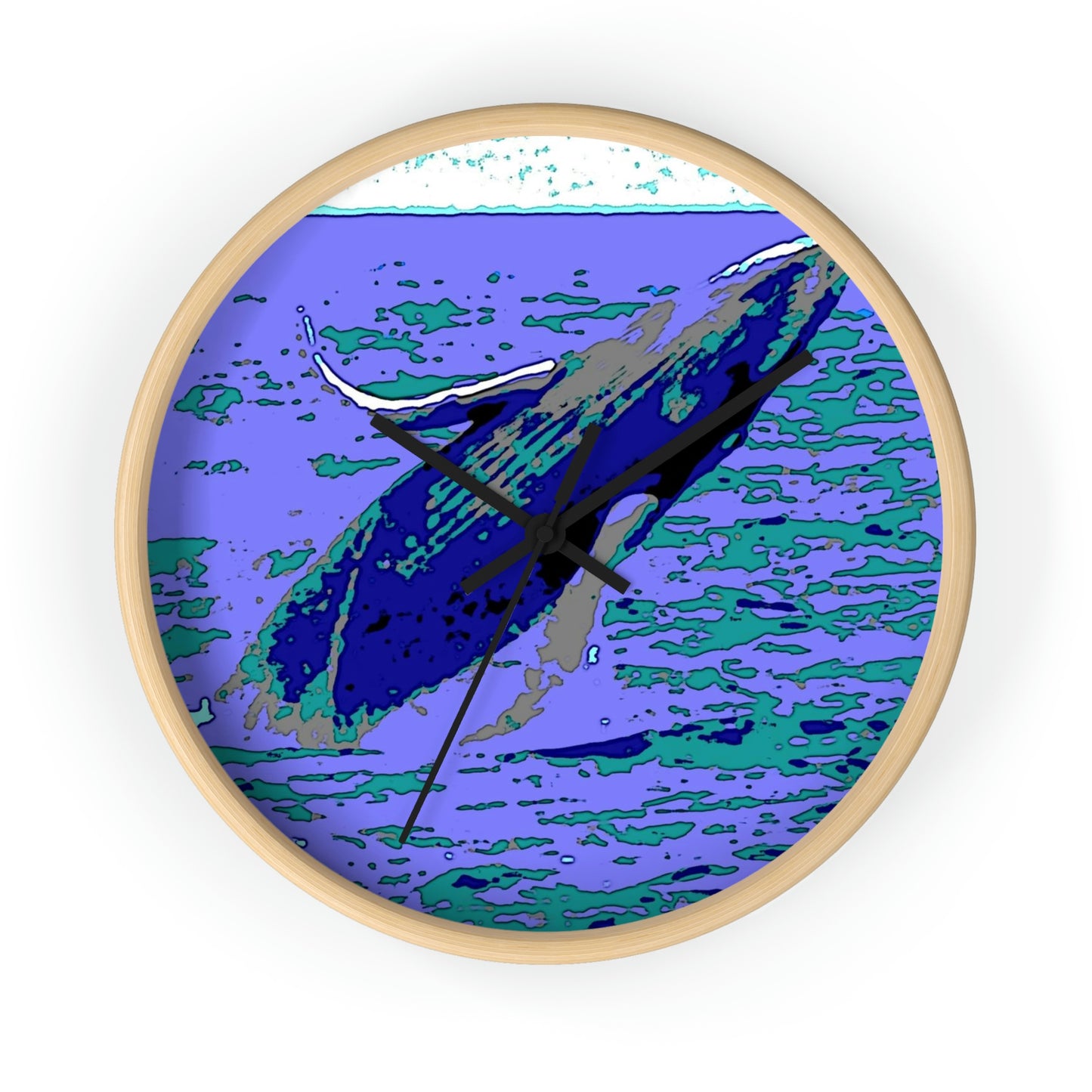 Wall clock .... Baby Humpback Breaching ... Maui, HI: April 2022 ... "Family Archives: KPH" ... Original Works ...