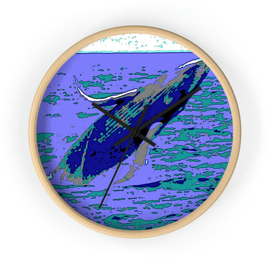 Wall clock .... Baby Humpback Breaching ... Maui, HI: April 2022 ... "Family Archives: KPH" ... Original Works ...