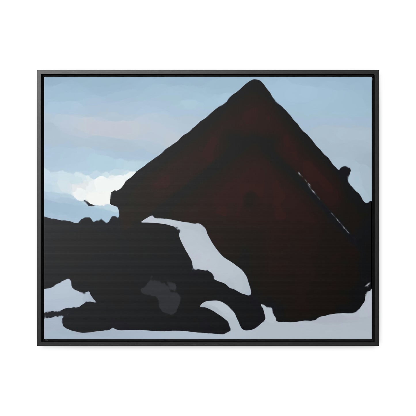 Gallery Canvas Wraps, Horizontal Frame ... After An Intense Snow Storm ... 'Digging Out' ... A Vehicle & Cabin "In The Mountains" ... March 2023 ... Original Works ...