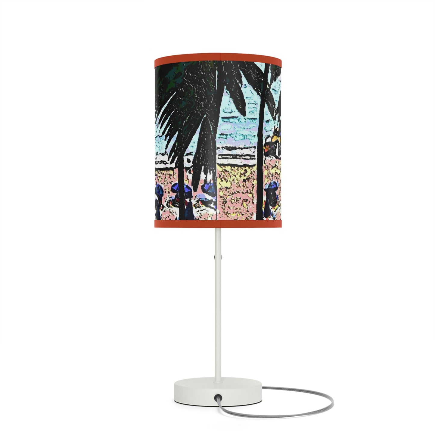 Lamp on a Stand, US|CA plug ... "A Beautiful Beach Amongst The Palms" ... The Outrigger Waikiki, Honolulu, Oahu ... Original Works ...