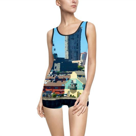 Women's Vintage Swimsuit ... That Classic Wheel ... 'Seattle's Wheel' ... & Old Classic Waterside Vendors ...  'Family Archives' ... Original Works ...