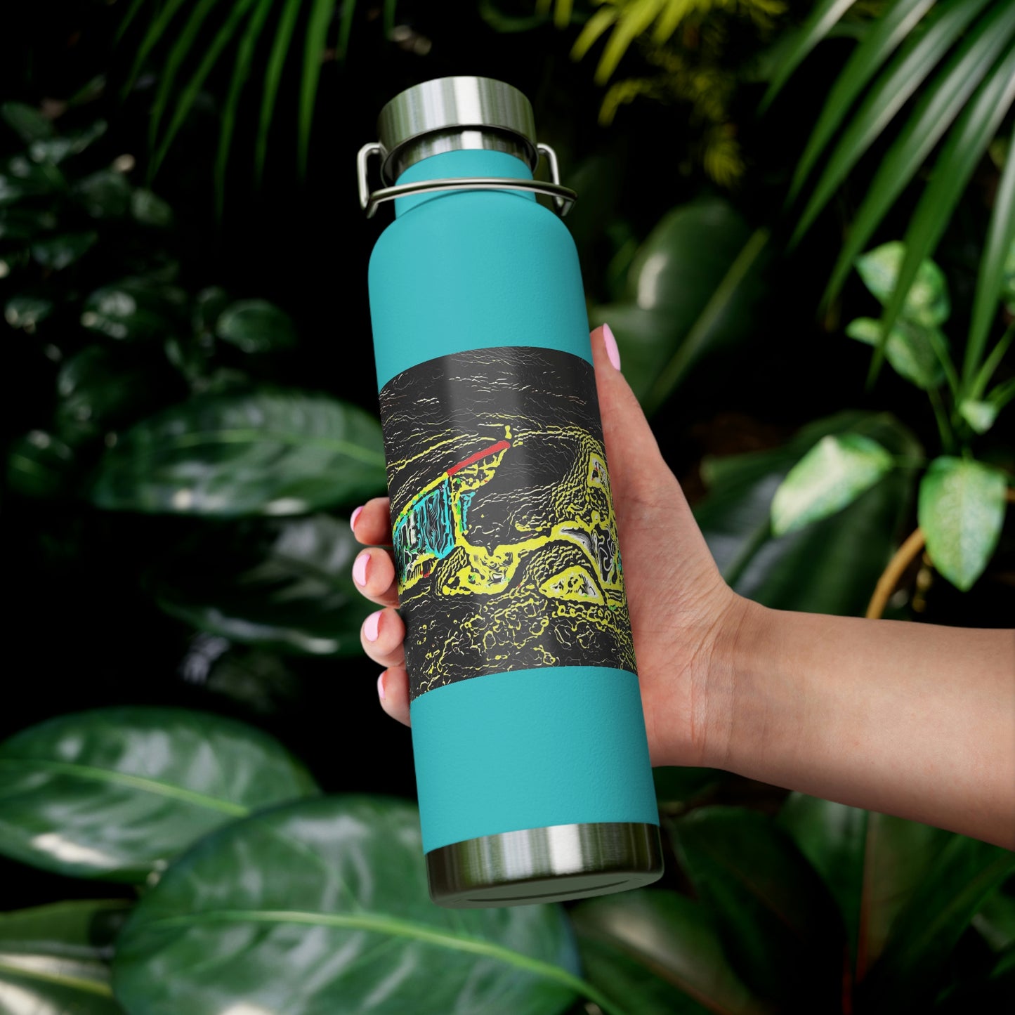 Copper Vacuum Insulated Bottle, 22oz ... "Snow Vehicle In Snow Storm At-Rest" ... Circa 12Mar23 ... Central Idaho ... 18-Hours Rendering Time: Original Works ...