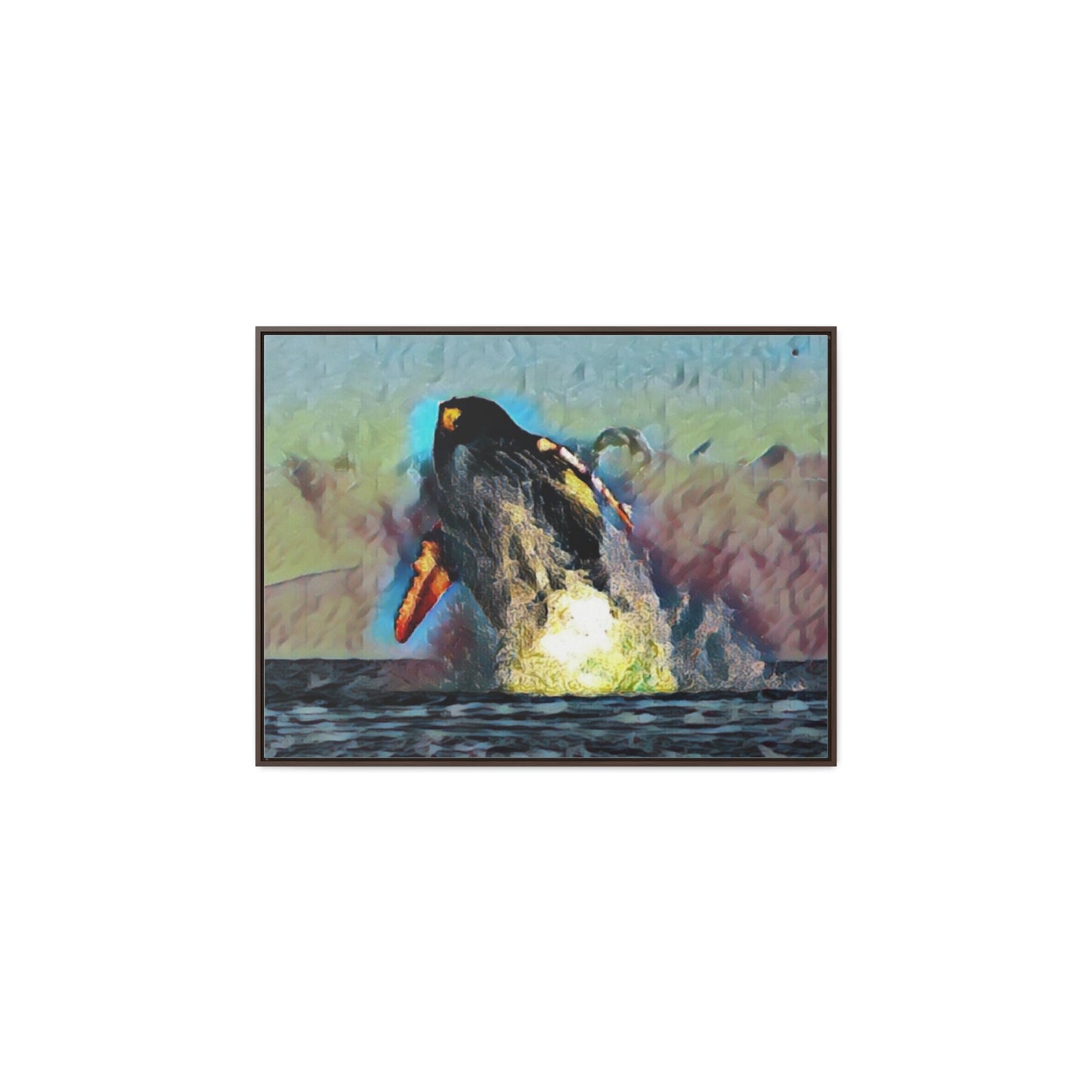 Gallery Canvas Wraps, Horizontal Frame ... An Extraordinary Humpback Breach ... 'With Explosive Energy' ... Family Archives (KPH) ... Circa: 21st Century. Maui, HI ... Original Works ...