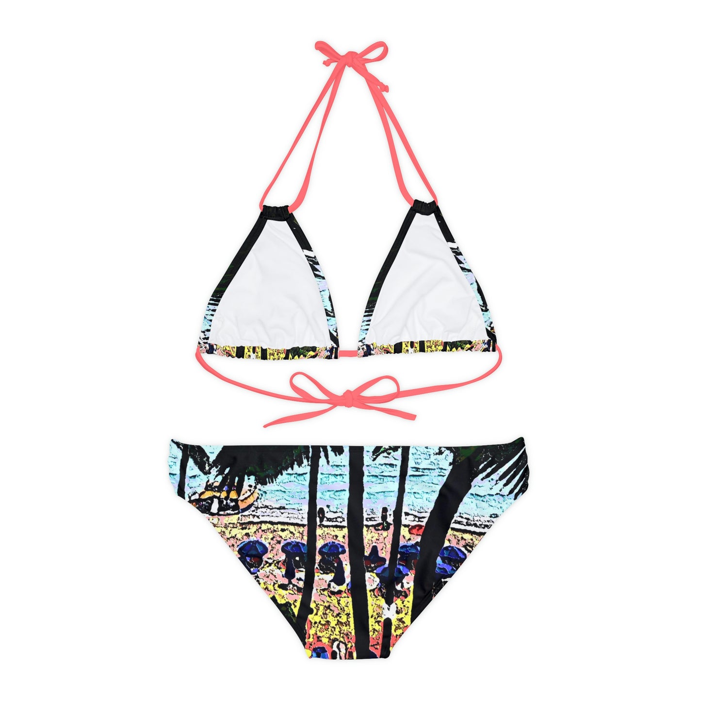 Strappy Bikini Set ...  "A Beautiful Beach Amongst The Palms" ... The Outrigger Waikiki, Honolulu, Oahu ... Original Works ...