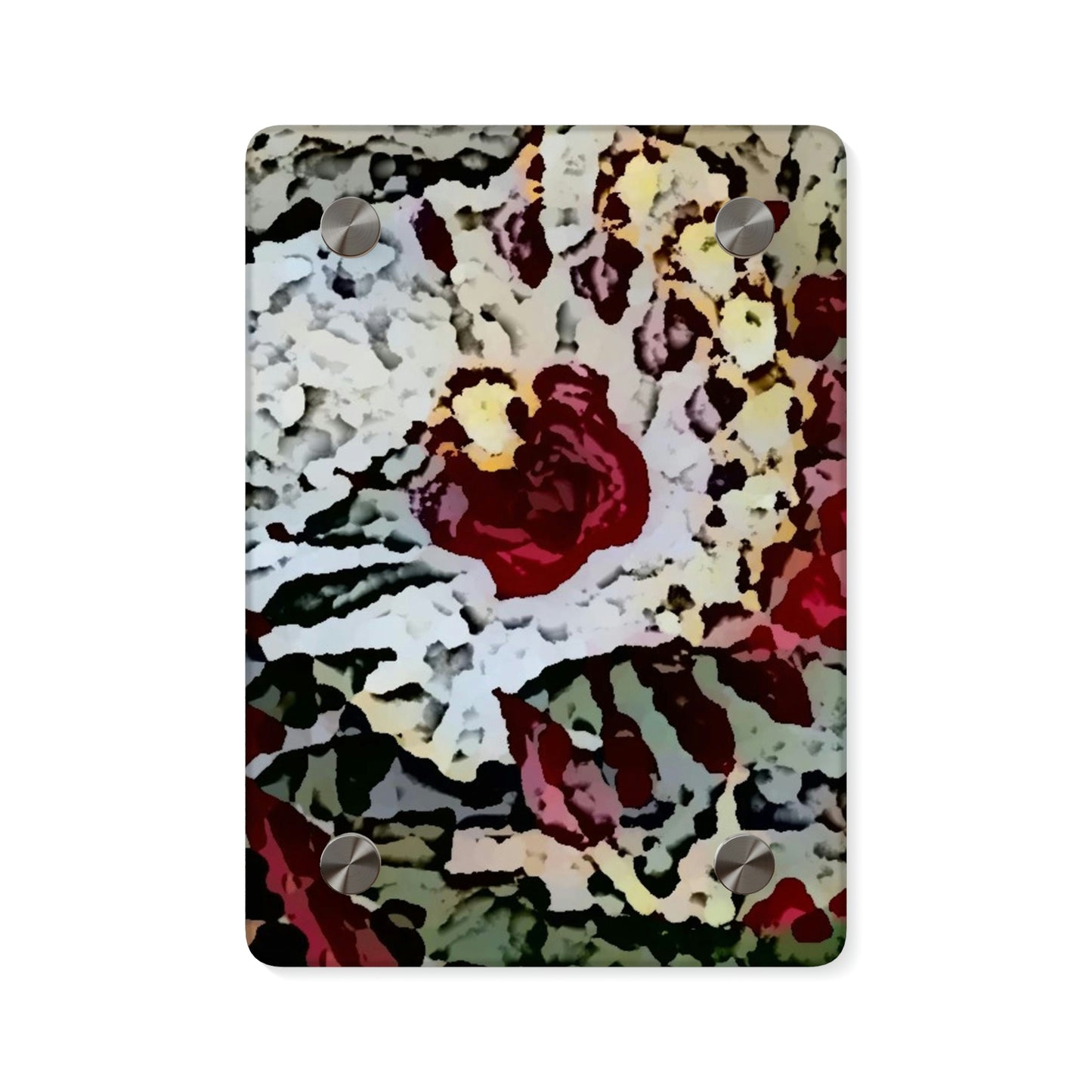 Acrylic Wall Art Panels ... "A Friendly Flower" ... Pointsettia 'Pointing' ... Original Works ... (Supplied Photograph) ...