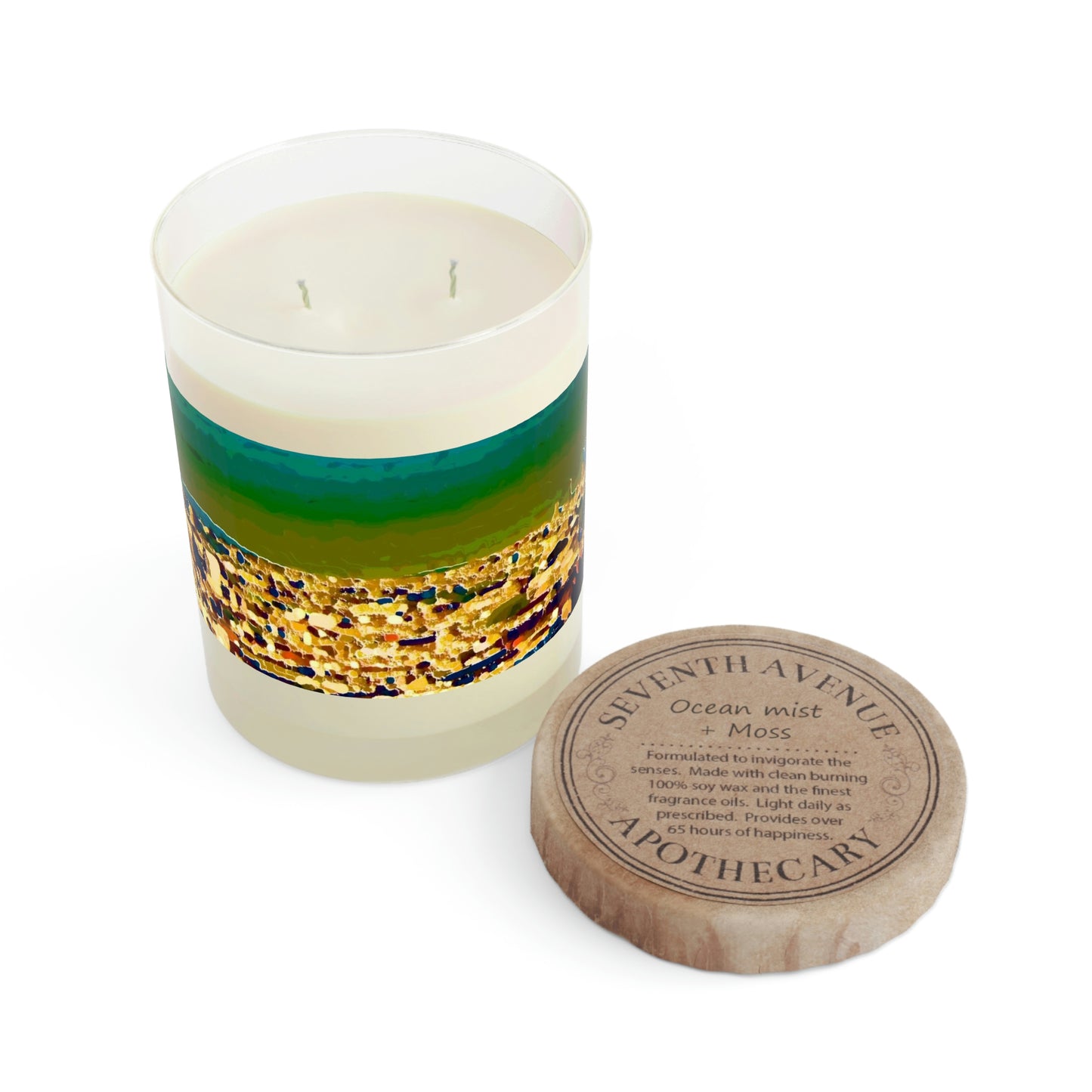Scented Candle - Full Glass, 11oz ...  Au Paris ... "Along The River Seine" ... Barbara Joan Bonnel-Holt: 1972 ... Original Works ...