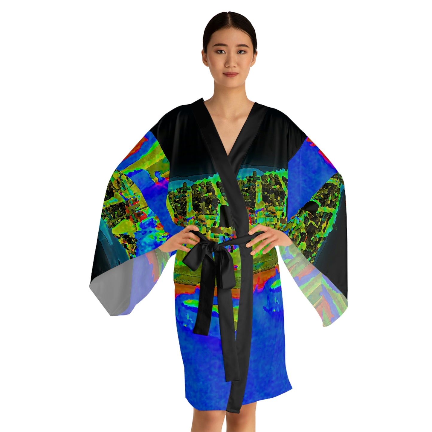 Long Sleeve Kimono Robe ... "Lombard Street San Francisco, CA, USA" ... Family Archives 1970's ... Original Works ...