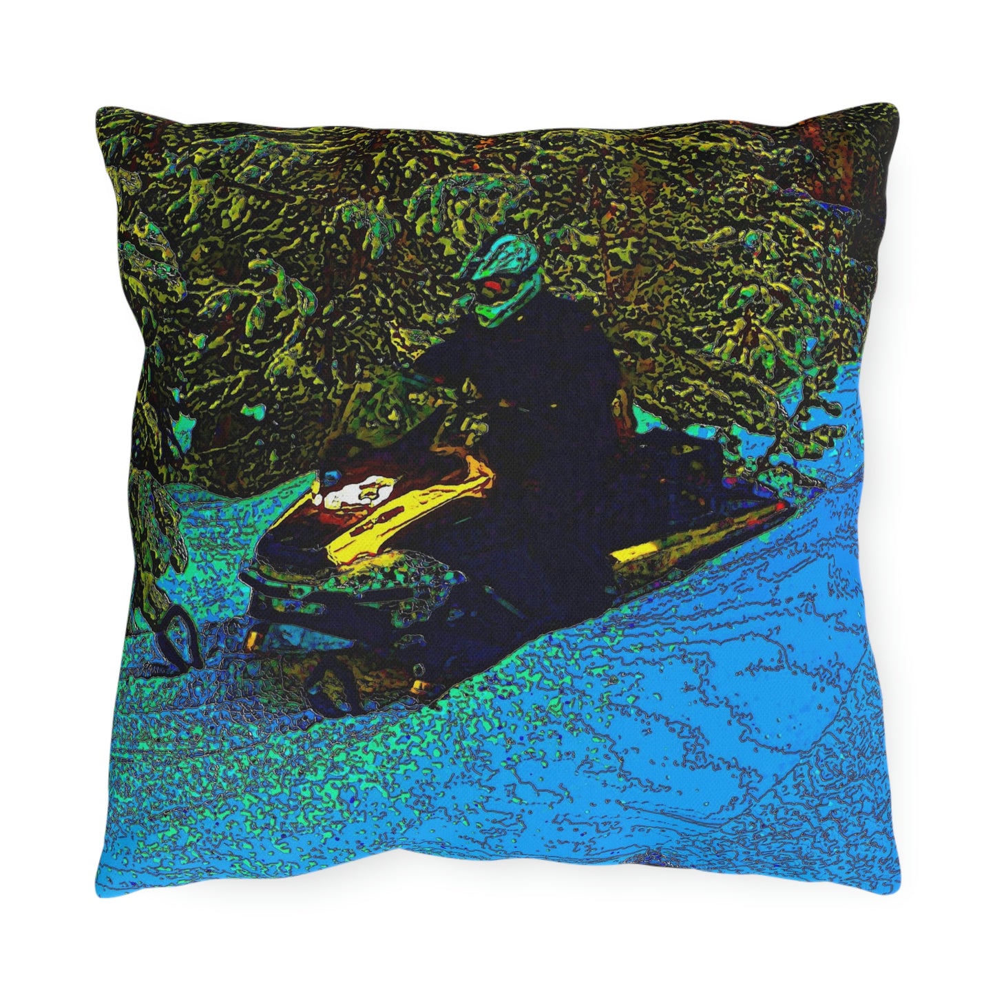 Outdoor Pillow .s ... Yep ... "Another Day ... Riding Through The Wilderness ... " ... February 2023 ... Original Works ...