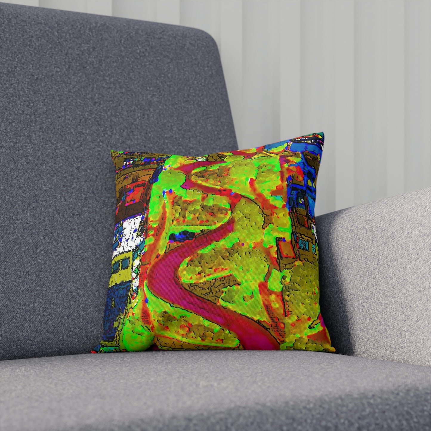 Cushion ... A Crazy Street ... 'Eight Winding Curve-Switchbacks' ... "Lombard Street, San Francisco, CA' ... Family Archives: 1970's ... Original Works ...