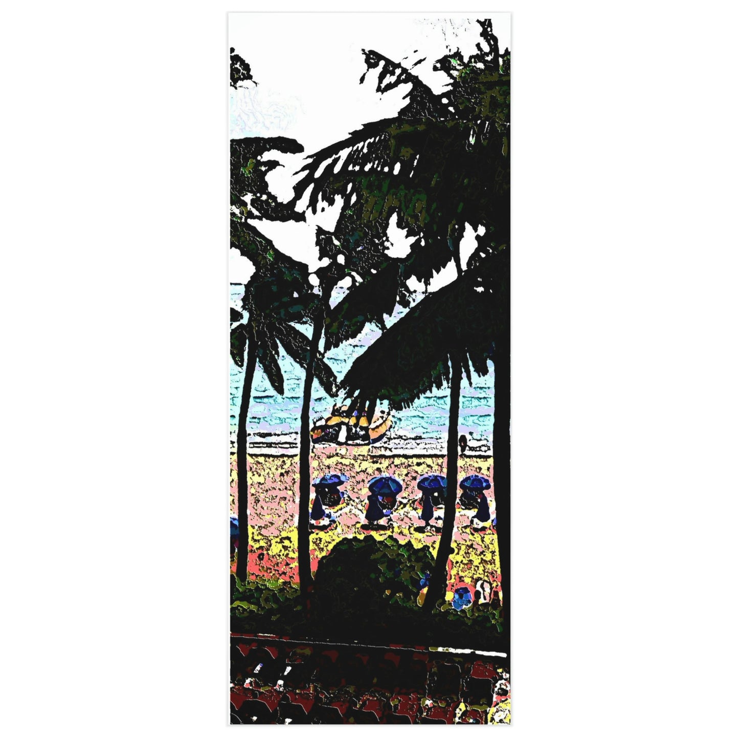 Wrapping Paper ...  "A Beautiful Beach Amongst The Palms" ... The Outrigger Waikiki, Honolulu, Oahu ... Original Works ...