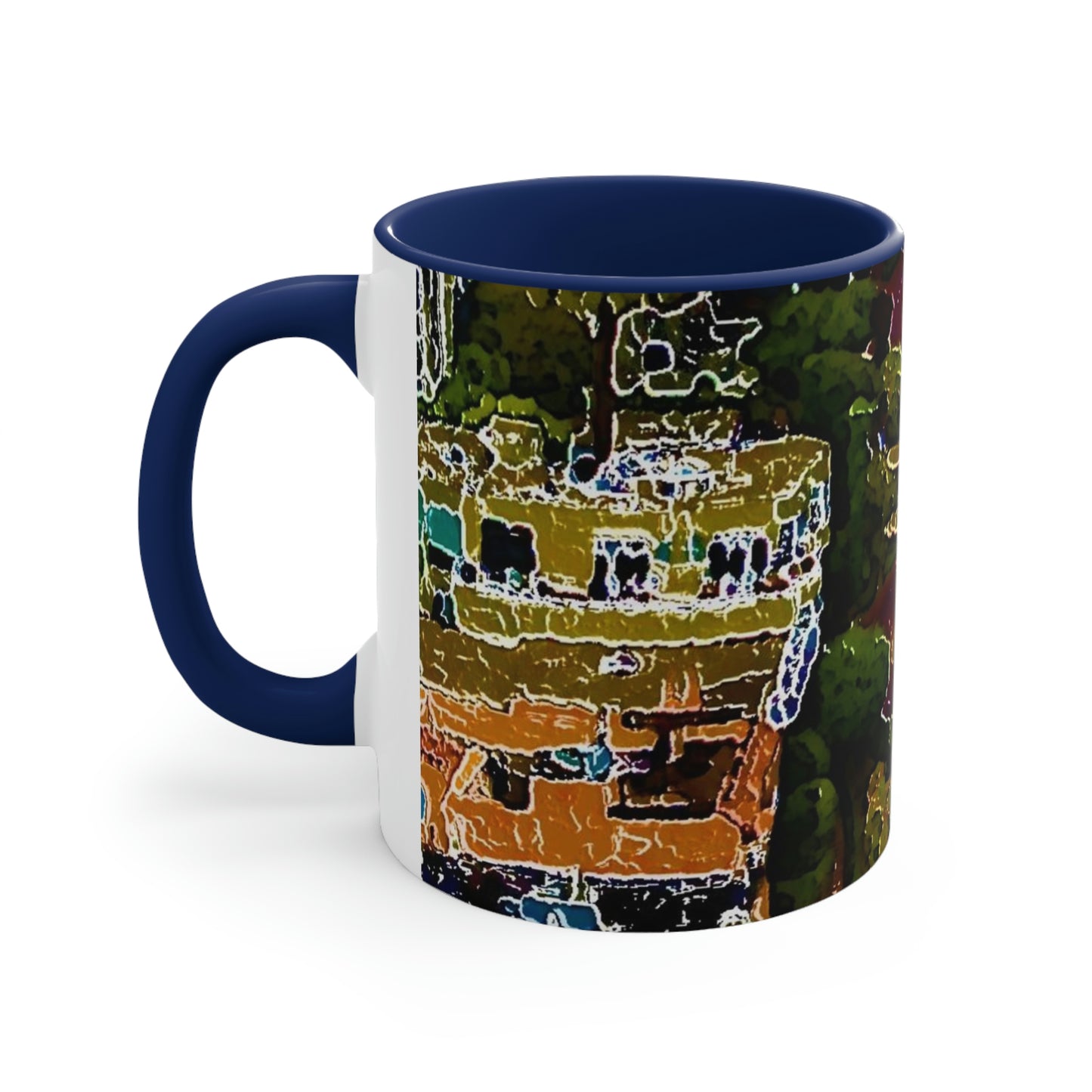 Accent Coffee Mug, 11oz ... A Crazy Street ... 'Eight Winding Curve-Switchbacks' ... "Lombard Street, San Francisco, CA' ... Family Archives: 1970's ... Original Works ...