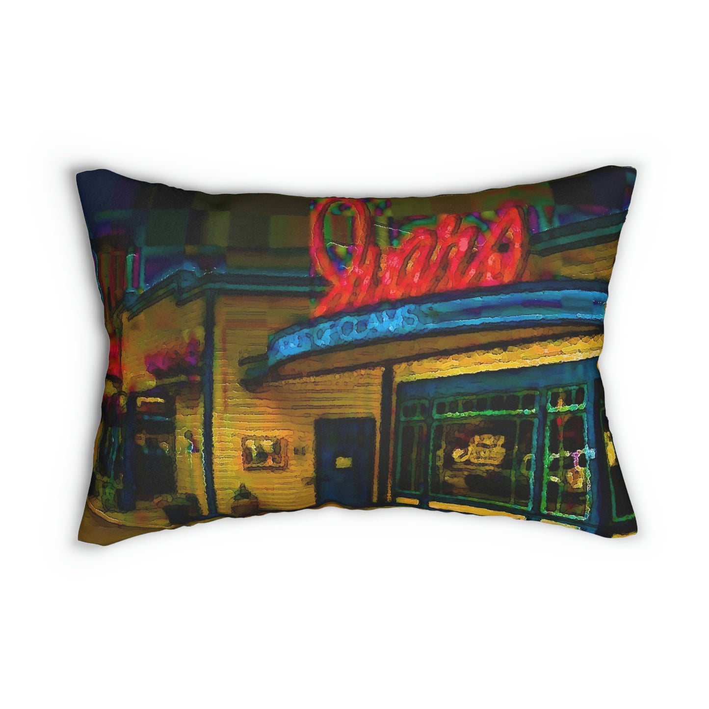 Spun Polyester Lumbar Pillow ... In-A-Hurry & Stressed? ... Remember: Keep "Clam" ... Clam_Happy ...  'Ivars: Seattle Waterfront' ... Personal Archives ... Original Works ...