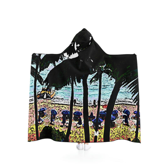 Hooded Blanket ... "A Beautiful Beach Amongst The Palms" ... The Outrigger Waikiki, Honolulu, Oahu ... Original Works ...