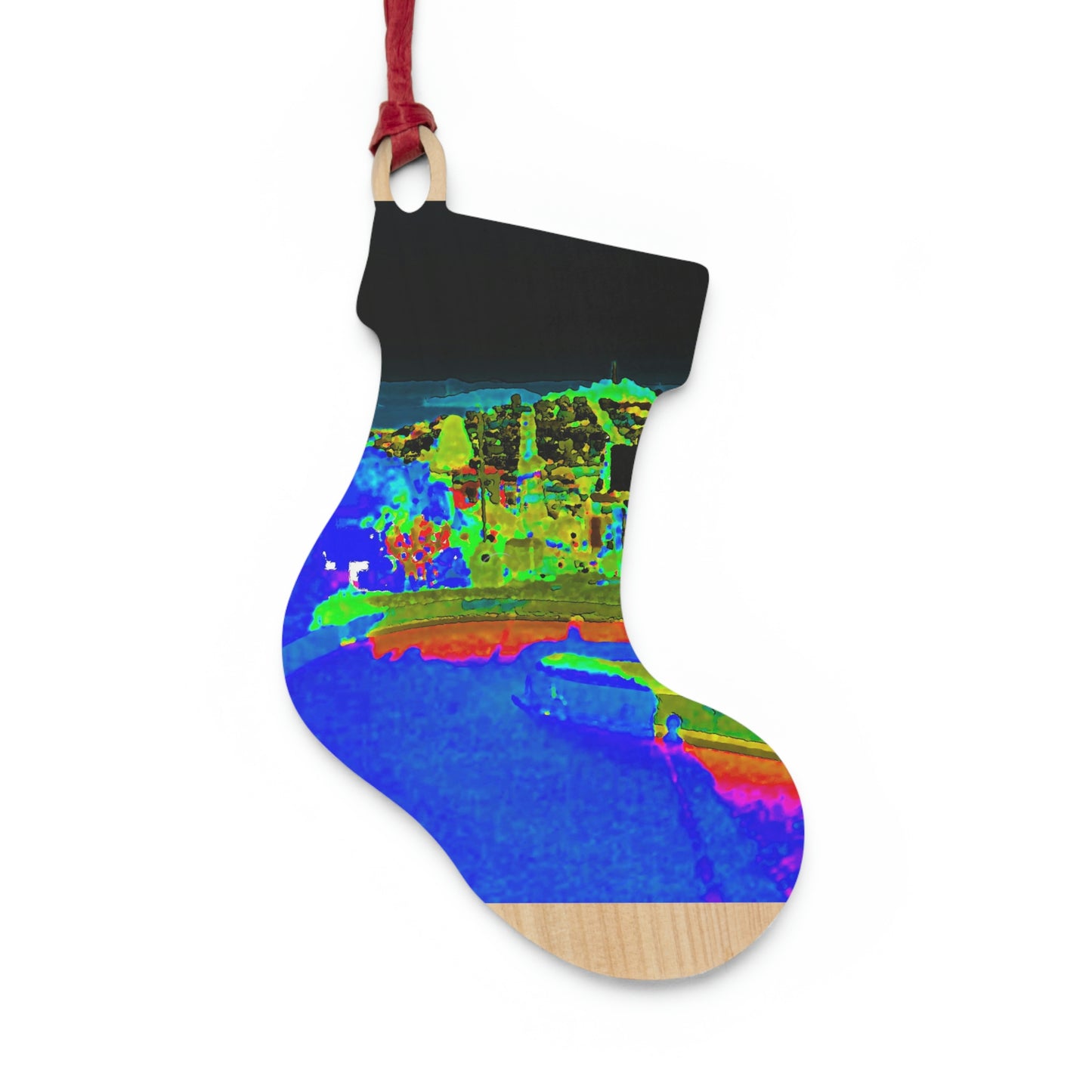 Wooden Ornaments ... "Lombard Street San Francisco, CA, USA" ... Family Archives 1970's ... Original Works ...