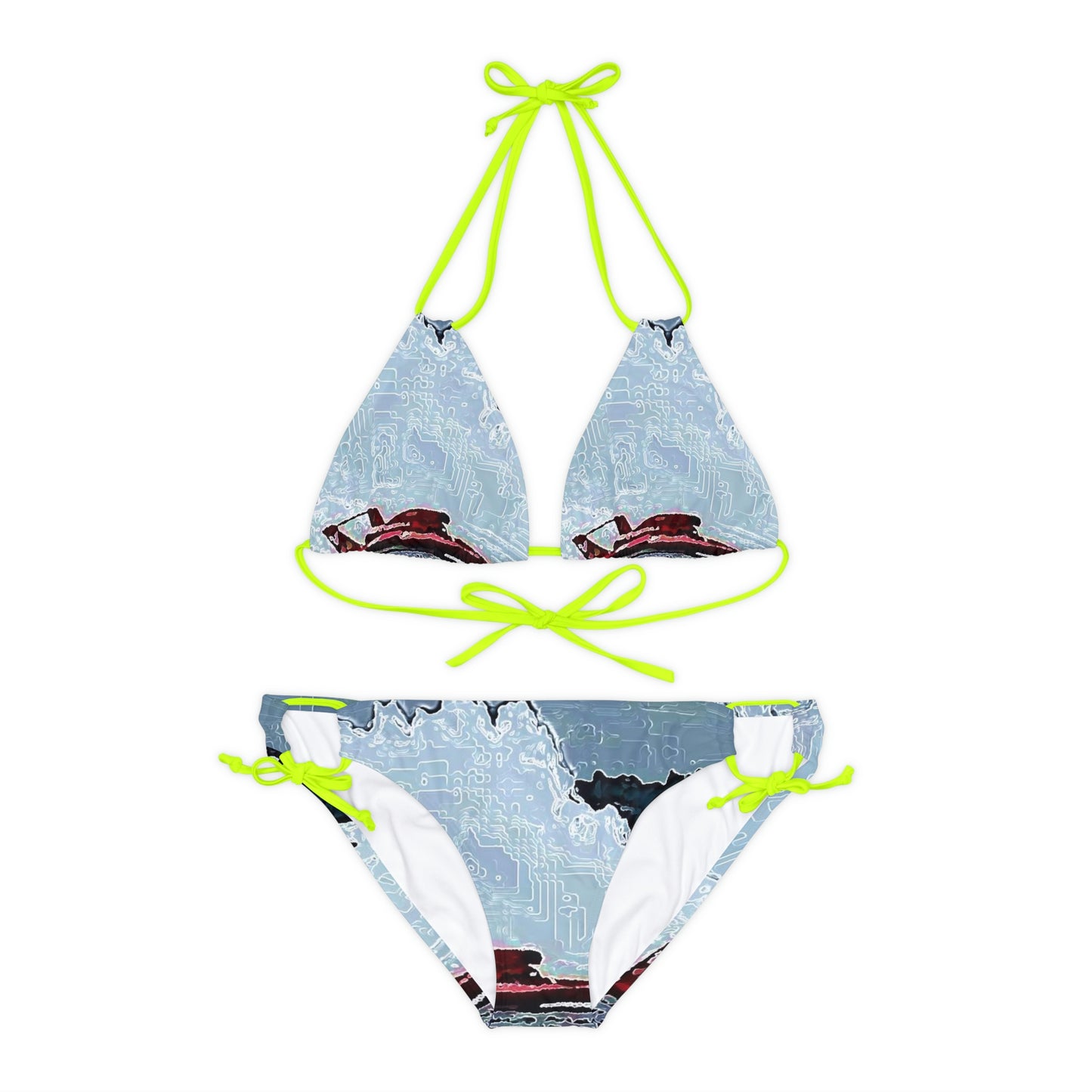 Strappy Bikini Set ... Seattle Columbia Cup On Lake Washington ... "Dave Wilcox Heads For The Win" ... Associate Gift-Photo ... Original Works ...