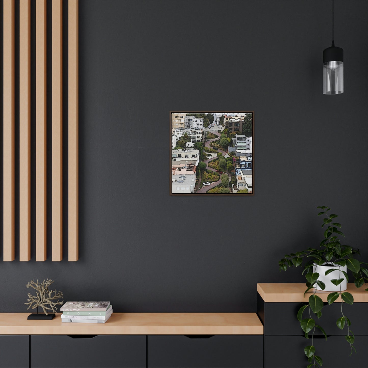 Gallery Canvas Wraps, Square Frame ... A Crazy Street ... 'Eight Winding Curve-Switchbacks' ... "Lombard Street, San Francisco, CA' ... Family Archives: 1970's ... Original Works ...