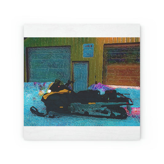 Wood Canvas ... "A Very Colorful & At Rest Snowmobile" ... Downtown Dixie Village, Idaho ... January 2022