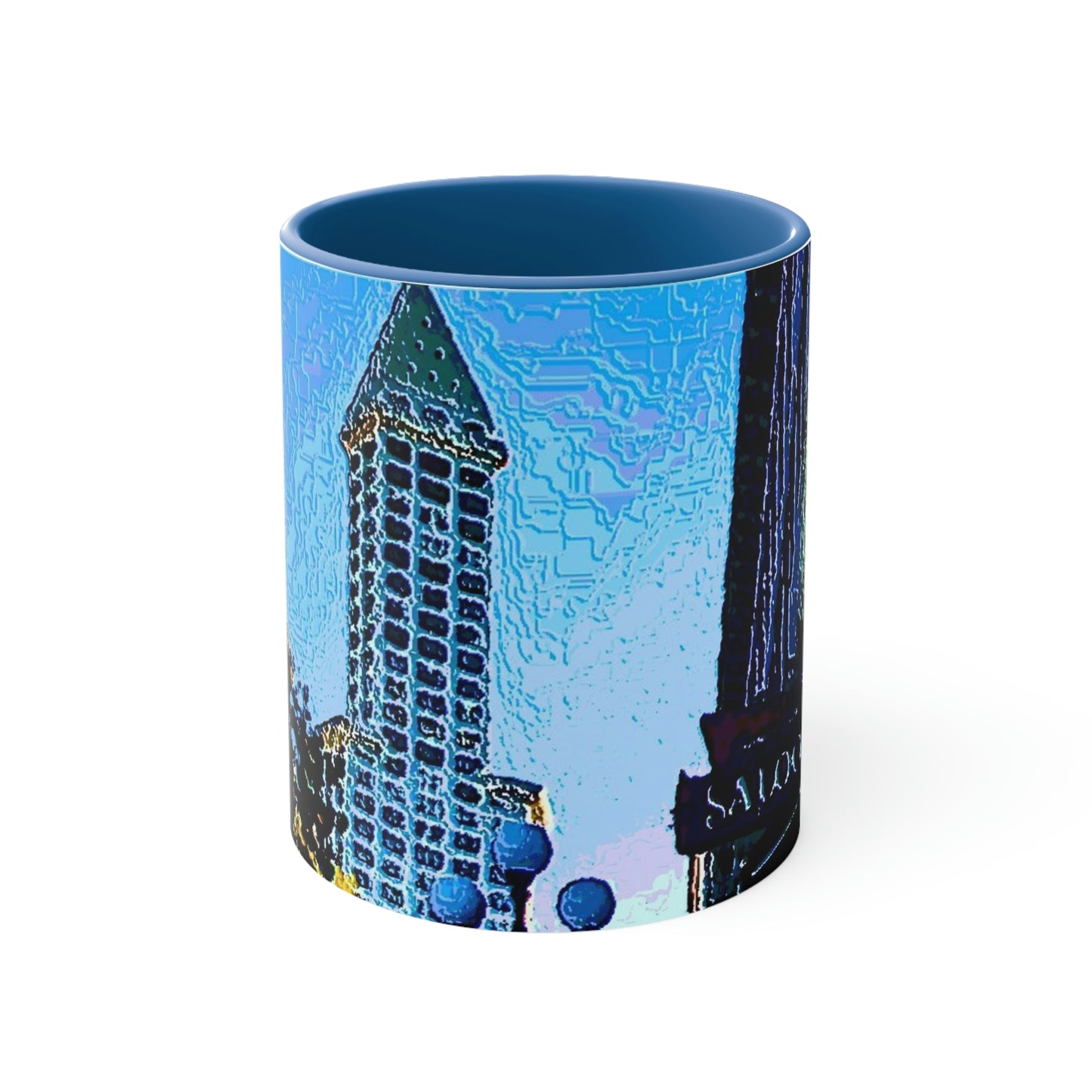 Accent Coffee Mug, 11oz ...  Pioneer Square & Smith Tower ... 'That World Famous View' ... Colleague Supplied Photo ... Original Works ...
