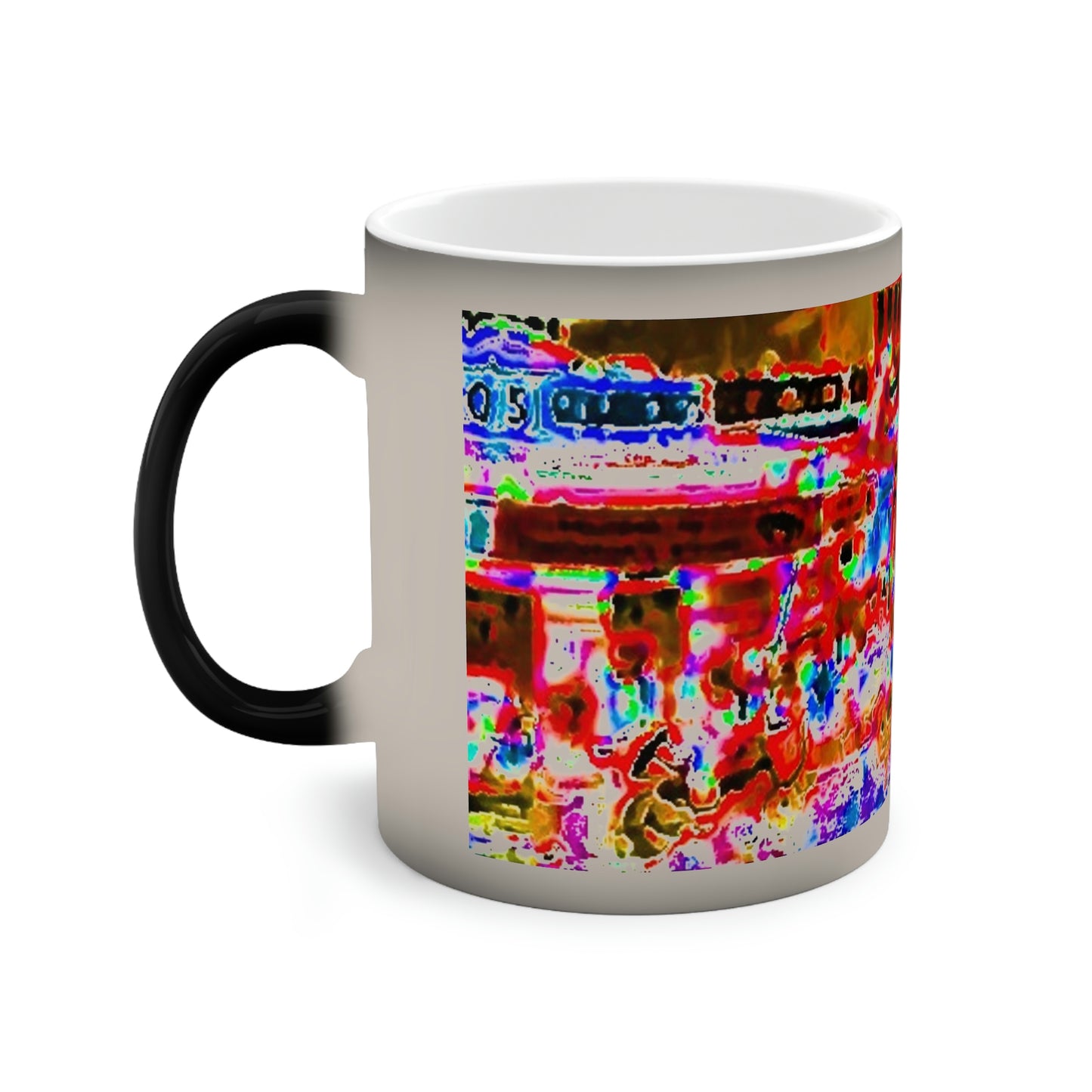 Color-Changing Mug, 11oz ... "No.9 Fishermen's Grotto - Fishermen's Wharf, SF, California" ... Family Archives: 1970's ... Original Works ...