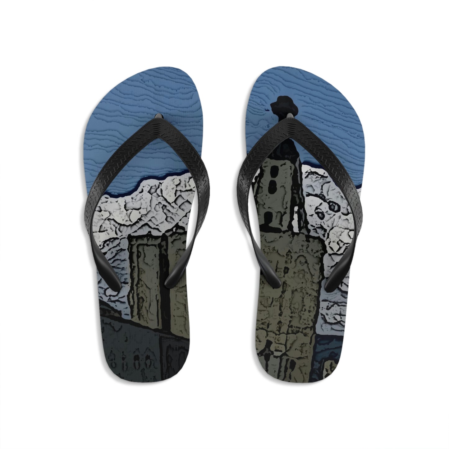 Unisex Flip-Flops ... "ICP: Idaho County Propane ... 'Production Facilities Grangeville, Idaho' ... "  Original Works: Rendering Time: 10 Hours ...