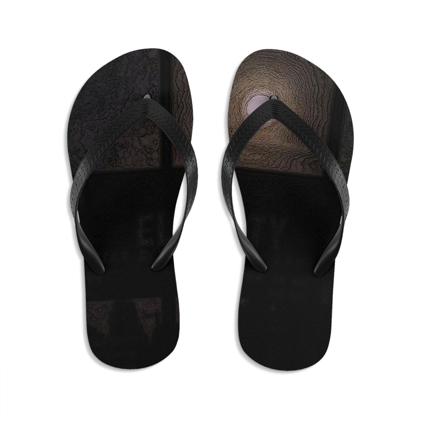 Unisex Flip-Flops ... Car Approaches From The Stern ... Moon Ascendary From The Bow ... "Two Friendly Travellers On A Cold Night Near Elk City" ... C