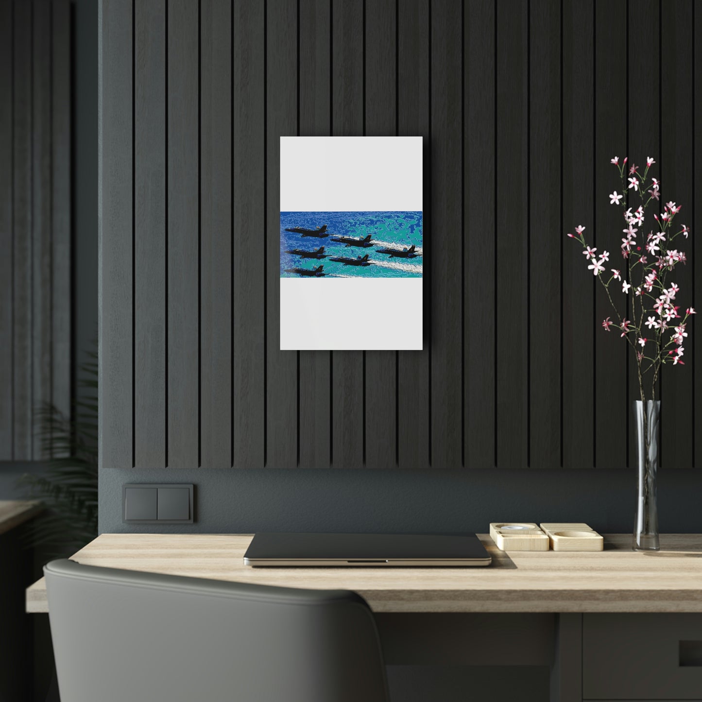 Acrylic Prints ... Seattle Seafair ..."Blue Angels Run Over Lake Washington" ... Circa Mid 1980's ... Dr FJ Holt ... Original Works ...