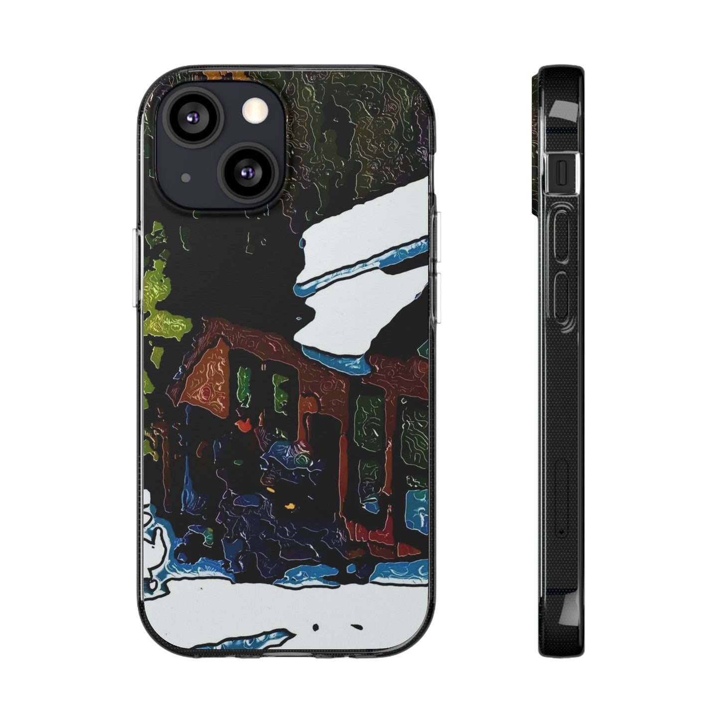 Soft Phone Cases ... "A Rider Passeth-Through-It" ... Colors Galore & A Bit Of Impressionism ... Original Works. Winter 2021. Central Idaho. Rendering Time: 12 Hours ...