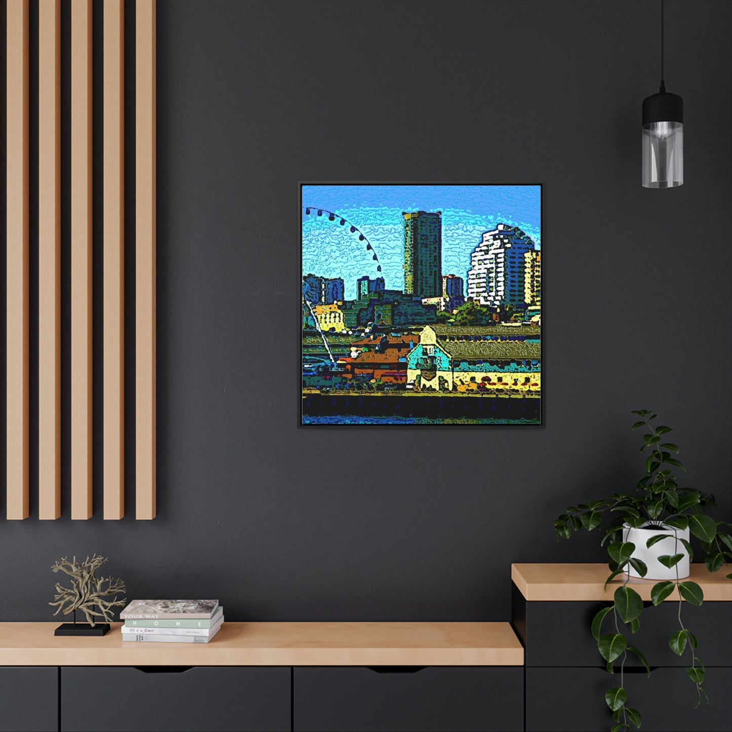 Gallery Canvas Wraps, Square Frame ... That Classic Wheel ... 'Seattle's Wheel' ... & An Old Classic Waterside Vendors ...  'Family Archives' ... Original Works ...
