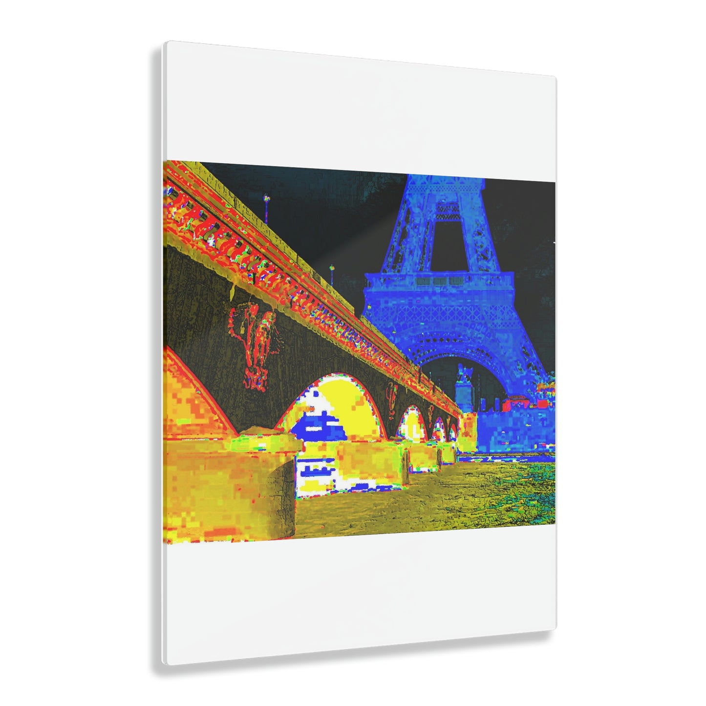 Acrylic Prints ...  Le Tour D'Eiffel ..."Along The Water" ... Barbara Joan Bonnell-Holt ... Le Voyage De Paris: 1972 ... Original Works ...