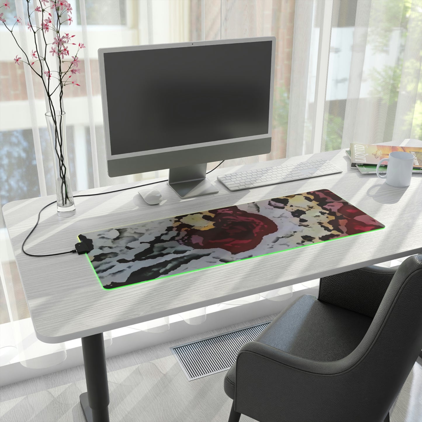LED Gaming Mouse Pad ... "A Friendly Flower" ... Pointsettia 'Pointing' ... Original Works ... (Supplied Photograph) ...