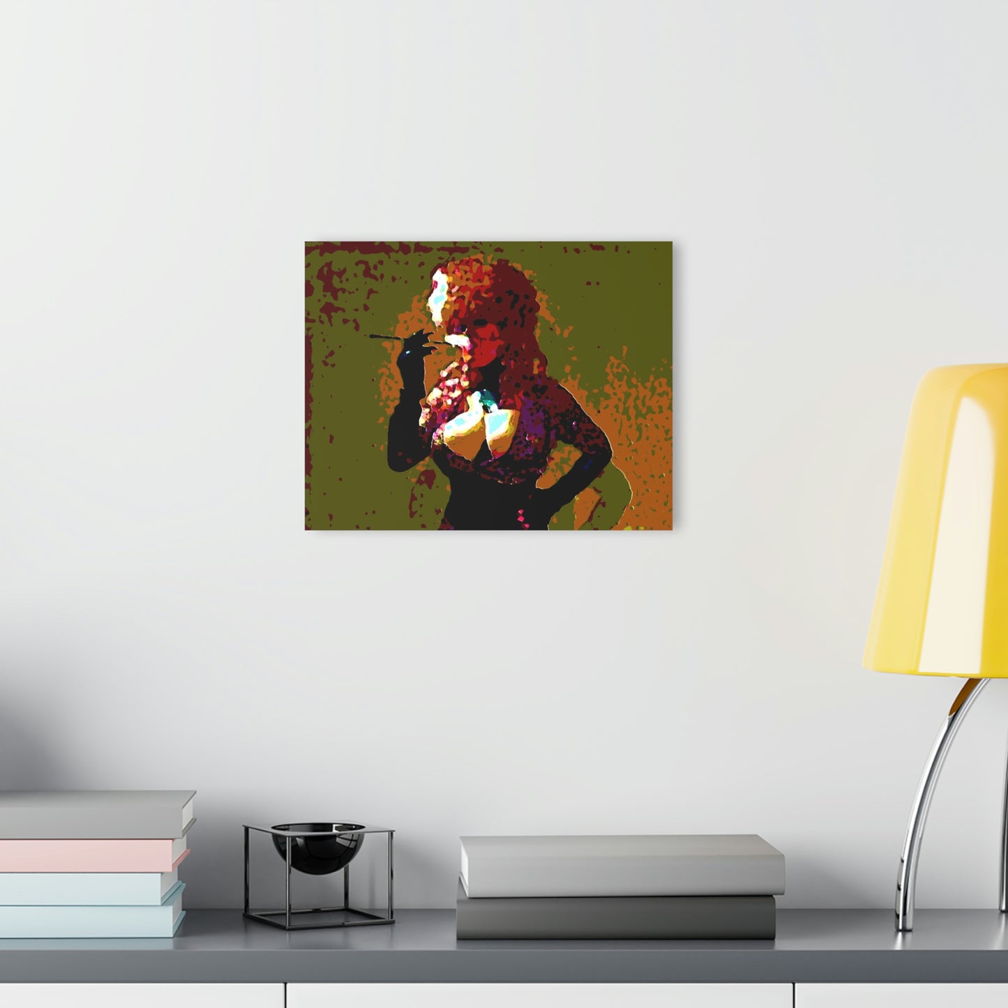 Acrylic Prints (French Cleat Hanging) ...  A Colleague Overseas ... 'Enjoying A Fag' ... Original Works ... "April Fools 2023" ... Hot-Tranny-Smoke ...