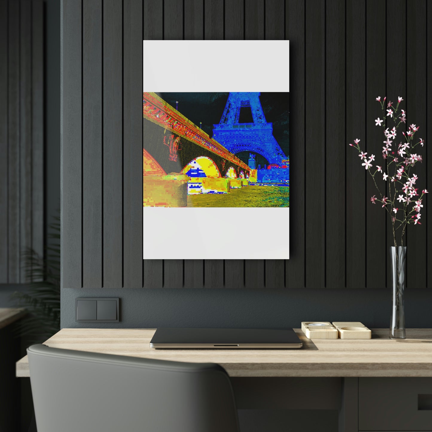 Acrylic Prints ...  Le Tour D'Eiffel ..."Along The Water" ... Barbara Joan Bonnell-Holt ... Le Voyage De Paris: 1972 ... Original Works ...