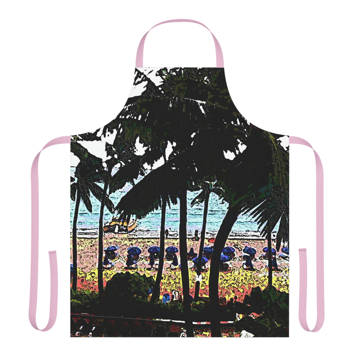 Apron (AOP) ... "A Beautiful Beach Amongst The Palms" ... The Outrigger Waikiki, Honolulu, Oahu ... Original Works ...