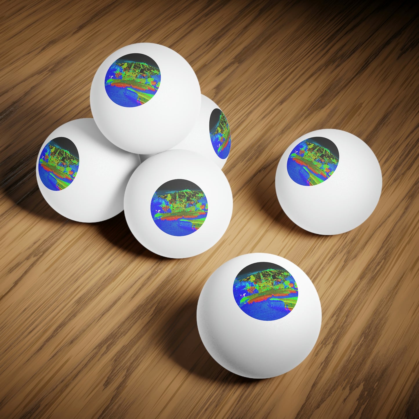Ping Pong Balls, 6 pcs ... "Lombard Street San Francisco, CA, USA" ... Family Archives 1970's ... Original Works ...
