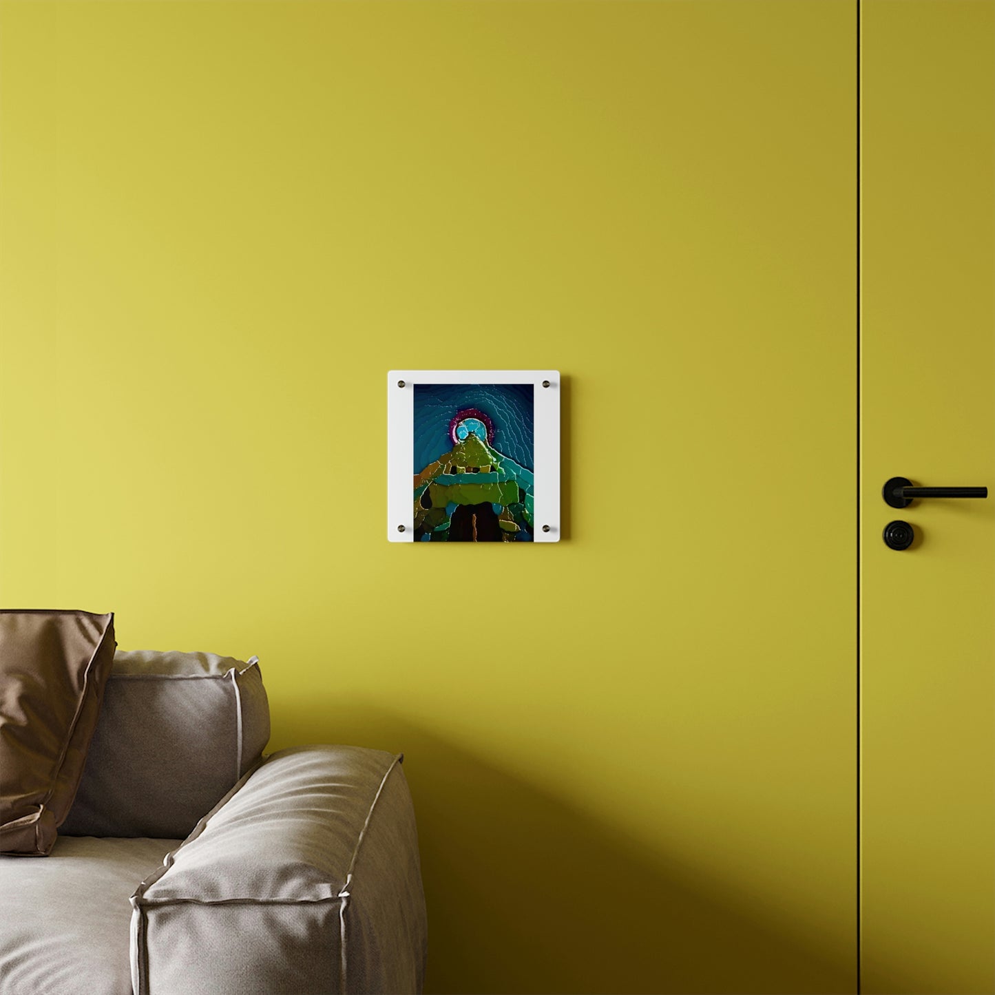 Acrylic Wall Art Panels ... "Seattle's World Fair" ... Below Space Needle 'Looking Up' ... On A Very Rainy Morning (Father's Family Photo). ... Original ...