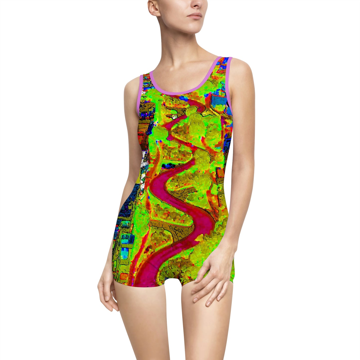 Women's Vintage Swimsuit ... A Crazy Street ... 'Eight Winding Curve-Switchbacks' ... "Lombard Street, San Francisco, CA' ... Family Archives: 1970's ... Original Works ...