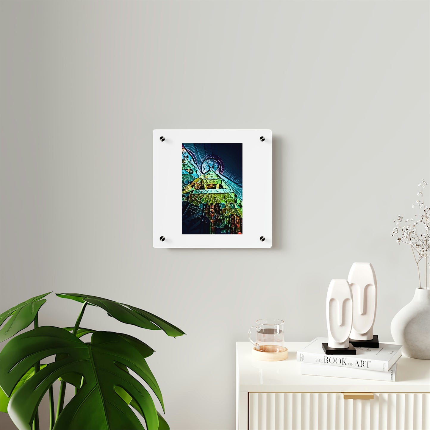 Acrylic Wall Art Panels ... "Seattle's World Fair" ... Below Space Needle 'Looking Up' ... On A Very Rainy Morning (Father's Family Photo). ... Original ...