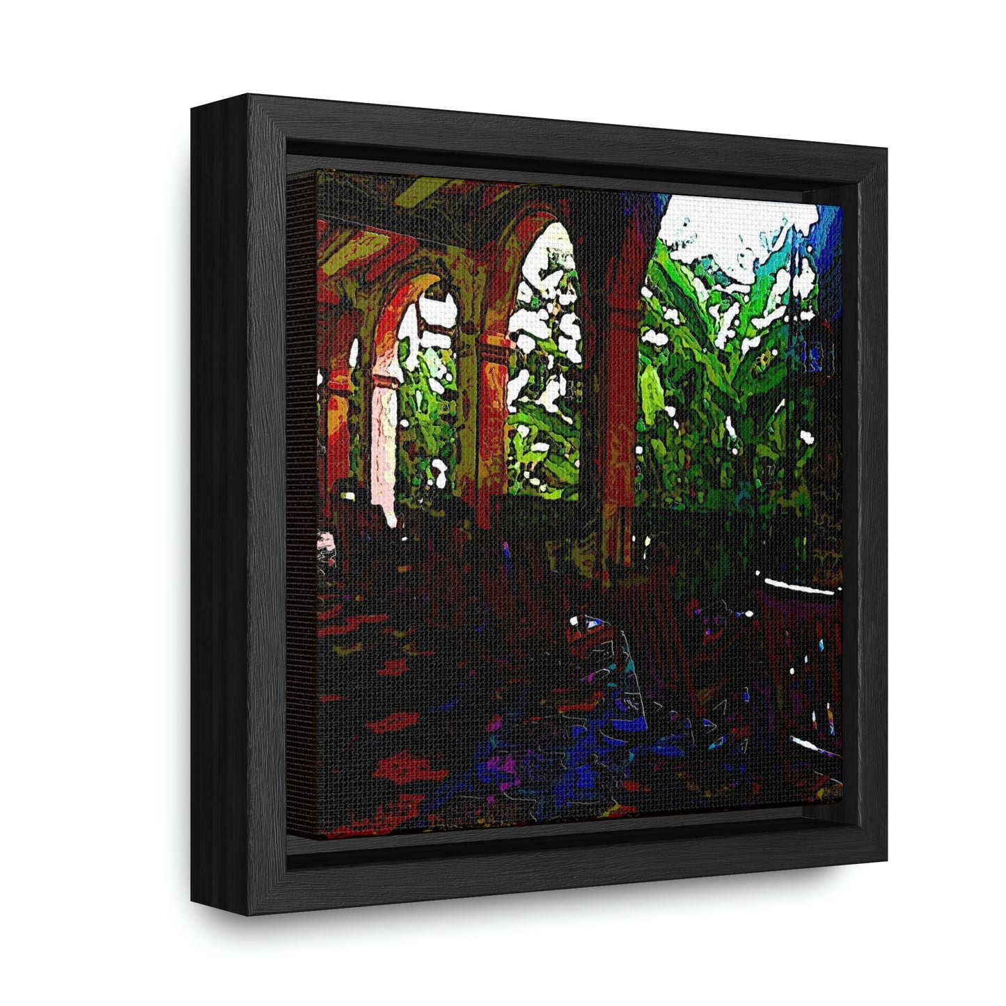 Gallery Canvas Wraps, Square Frame ...  Lanai & Rocking Chairs At: 'The Pink Palace' ... The Royal Hawai'ian ... Honolulu, HI ... '27Oct2014' ... Original Works ...
