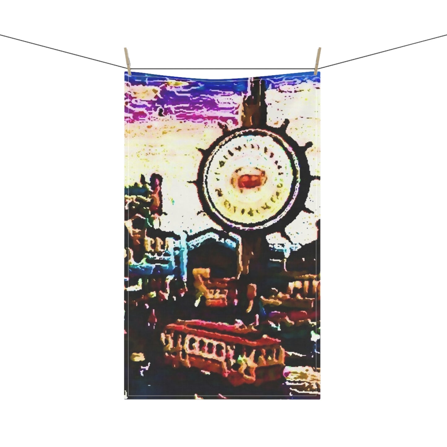 Kitchen Towel ...  "No.9 Fishermen's Grotto - Fishermen's Wharf, SF, California" ... Family Archives: 1970's ... Original Works ...